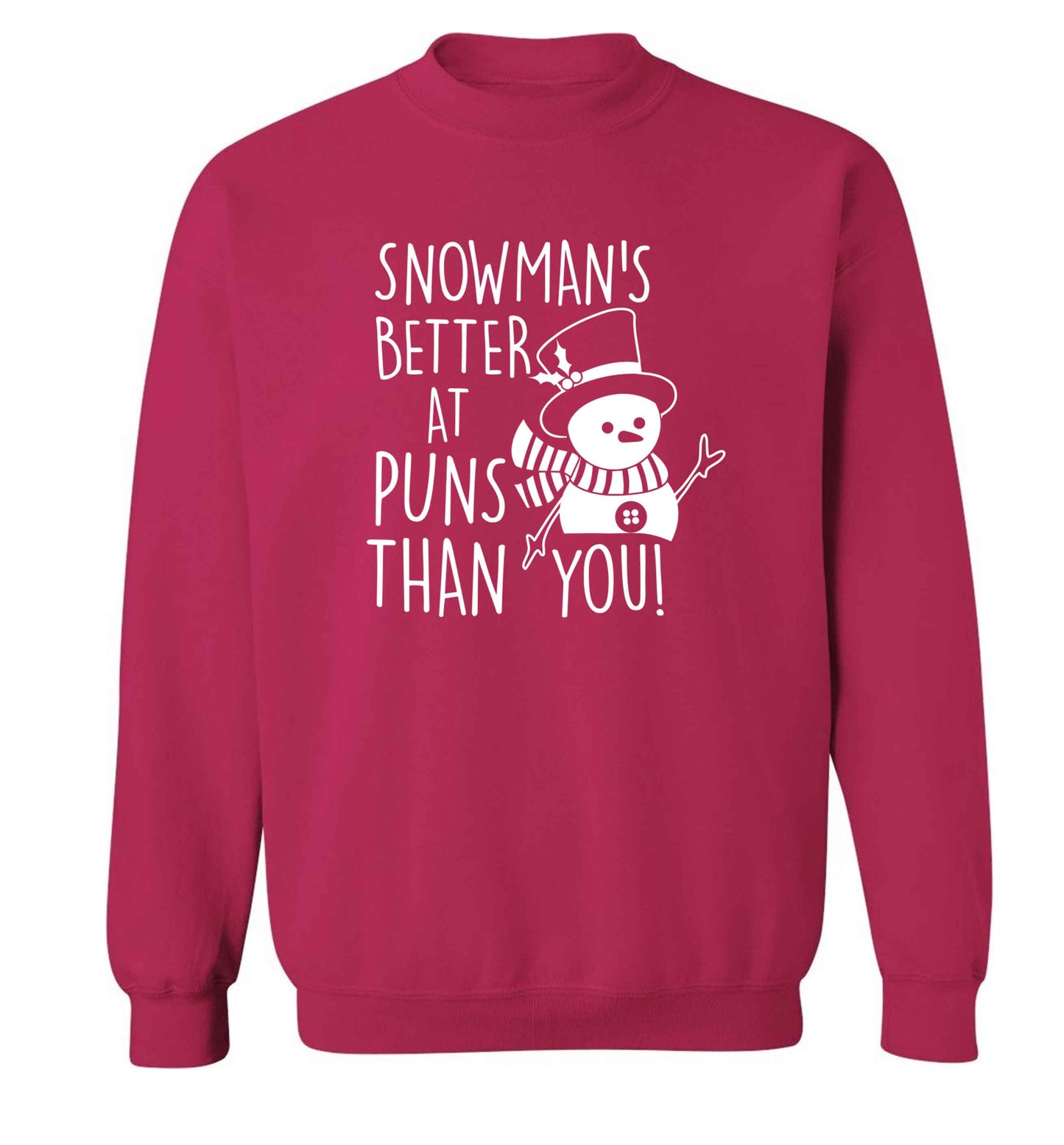 Snowman's Puns You adult's unisex pink sweater 2XL
