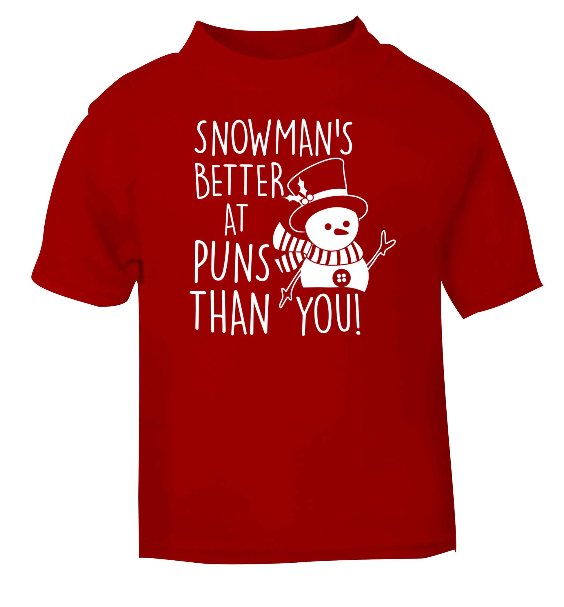 Snowman's Puns You red baby toddler Tshirt 2 Years