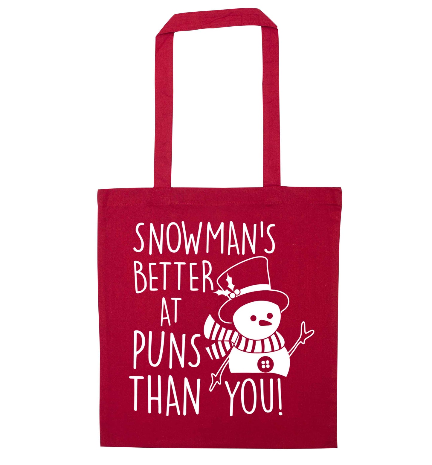 Snowman's Puns You red tote bag
