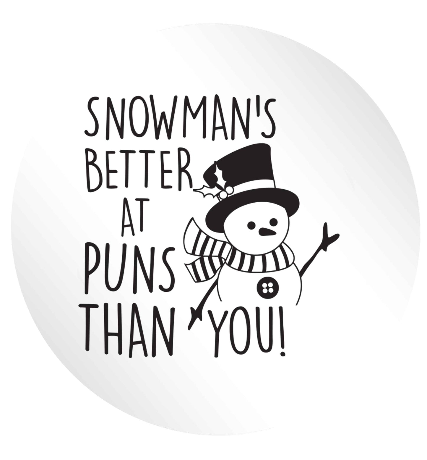 Snowman's Puns You 24 @ 45mm matt circle stickers