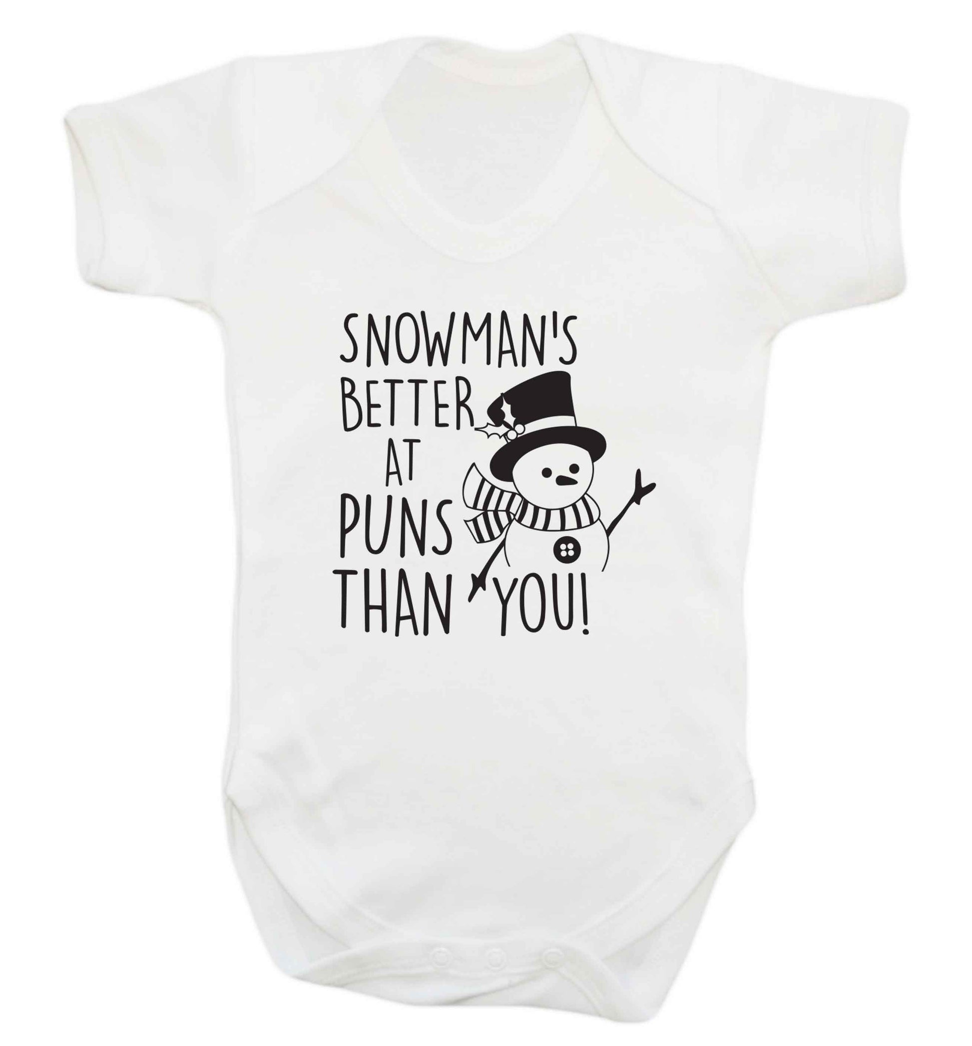 Snowman's Puns You baby vest white 18-24 months