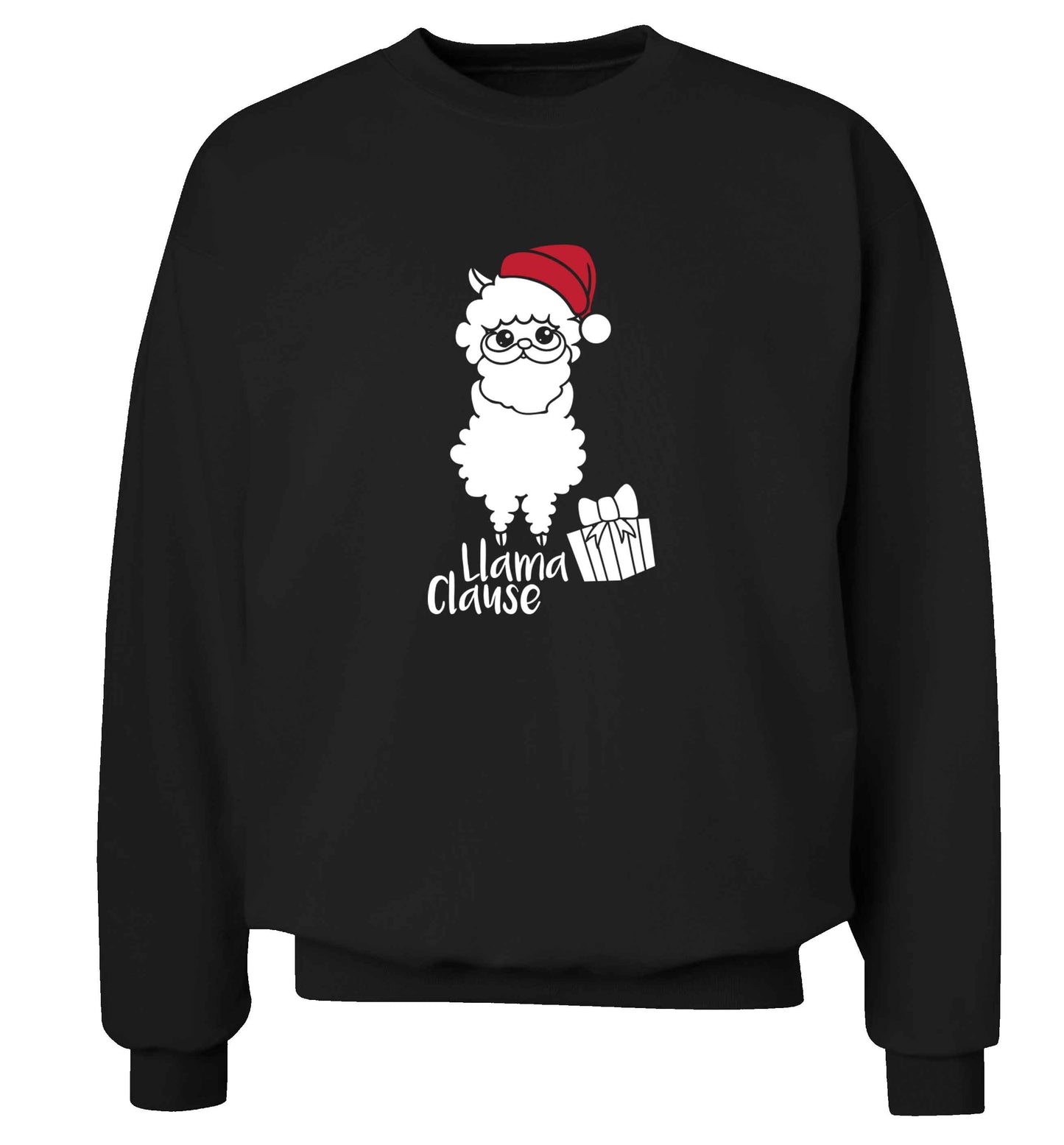 Llama Clause adult's unisex black sweater 2XL