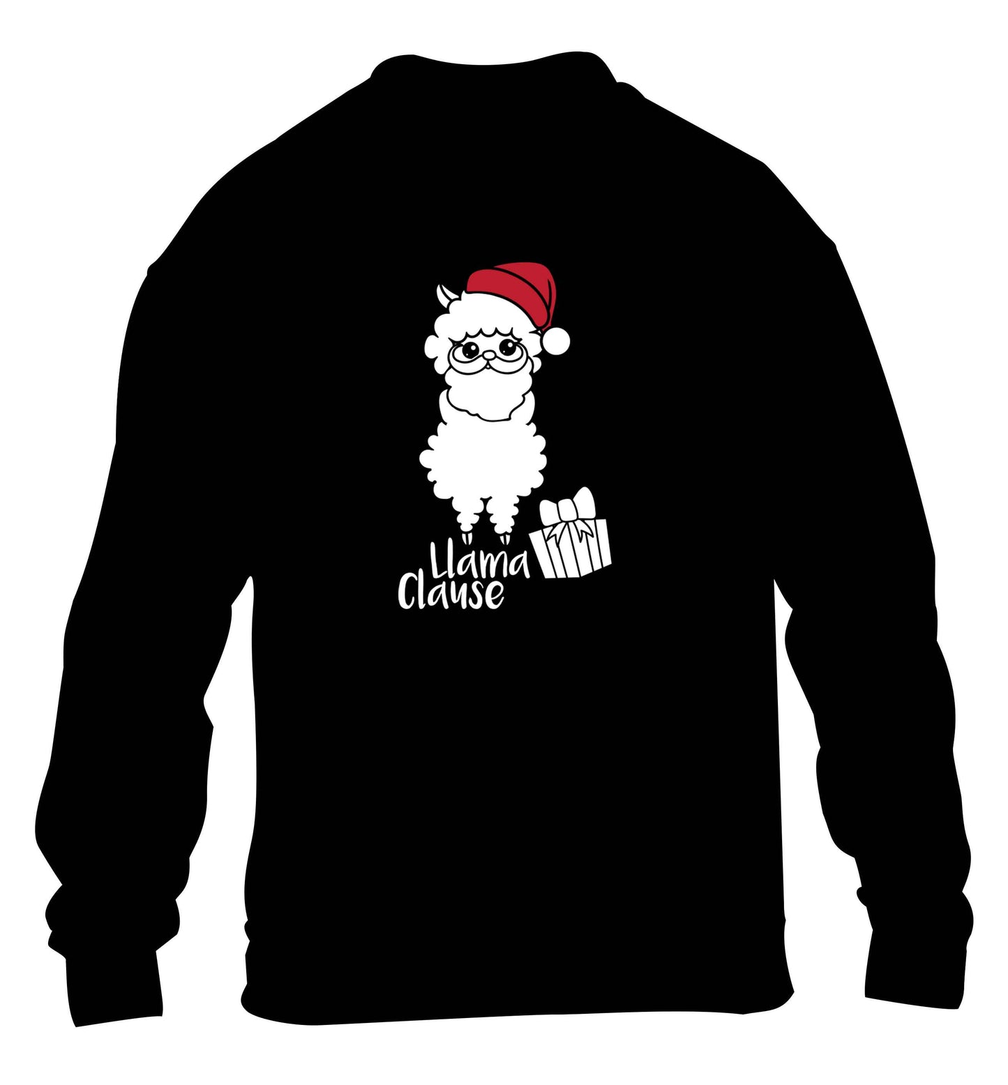 Llama Clause children's black sweater 12-13 Years