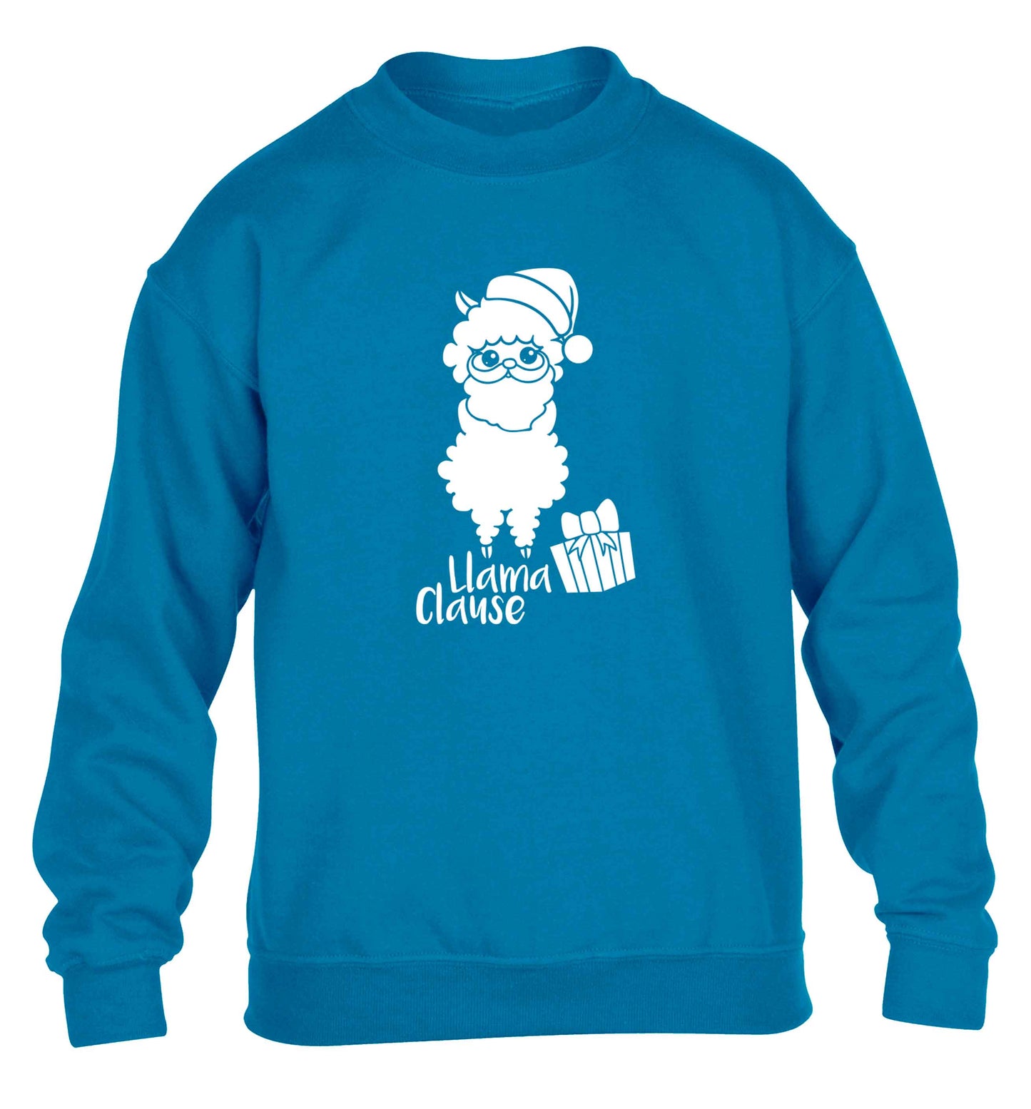 Llama Clause children's blue sweater 12-13 Years