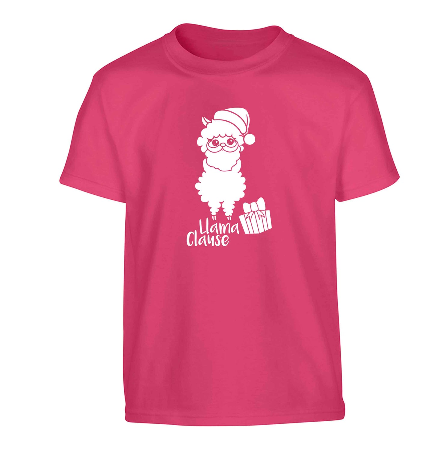 Llama Clause Children's pink Tshirt 12-13 Years