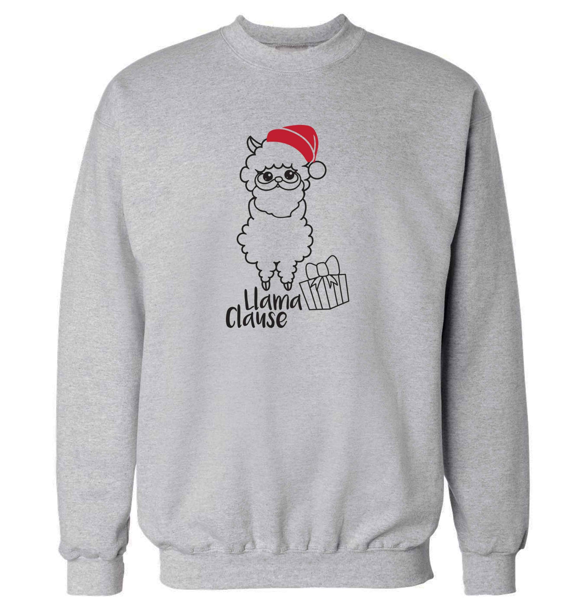 Llama Clause adult's unisex grey sweater 2XL
