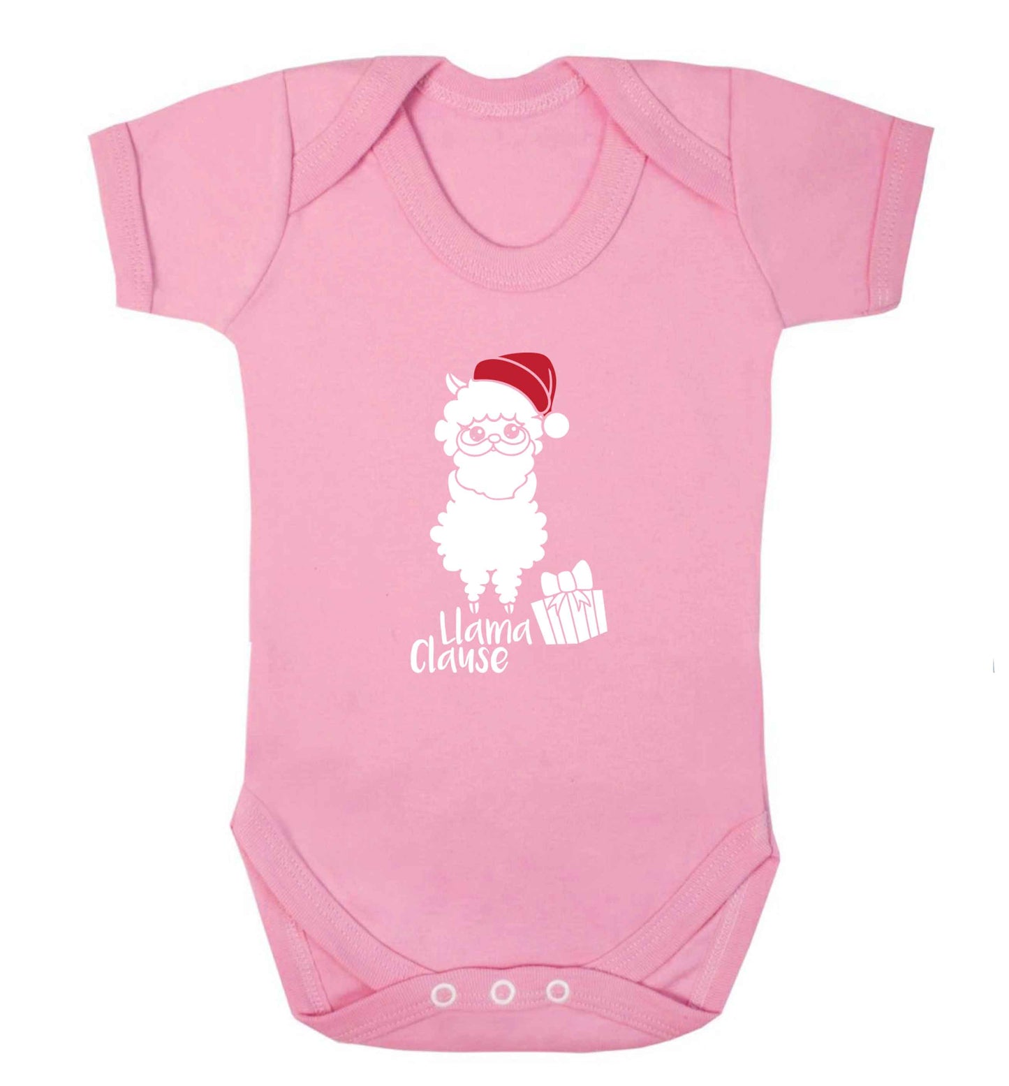 Llama Clause baby vest pale pink 18-24 months