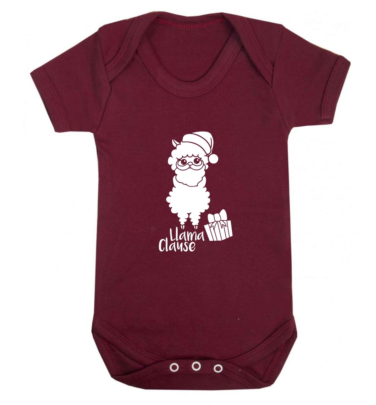 Llama Clause baby vest maroon 18-24 months