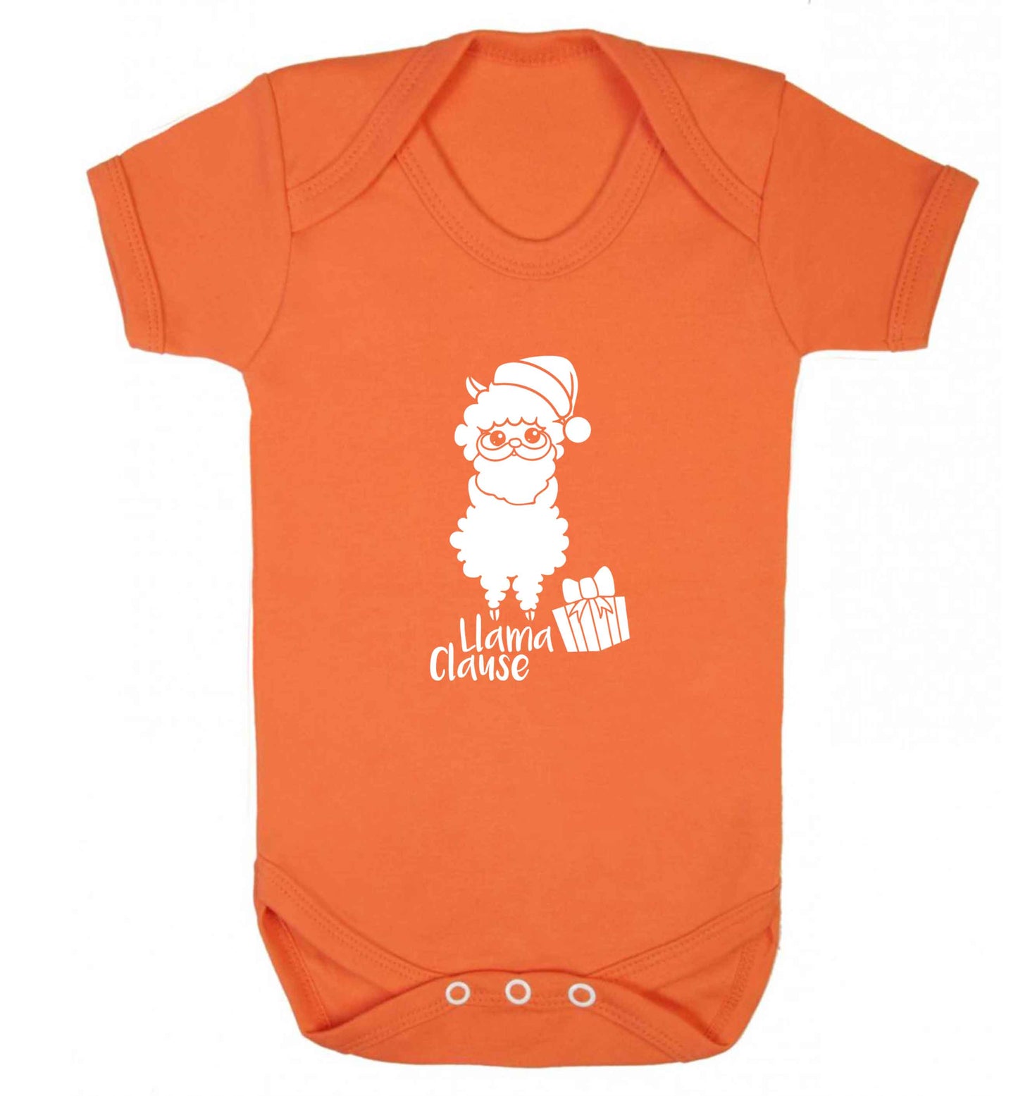 Llama Clause baby vest orange 18-24 months