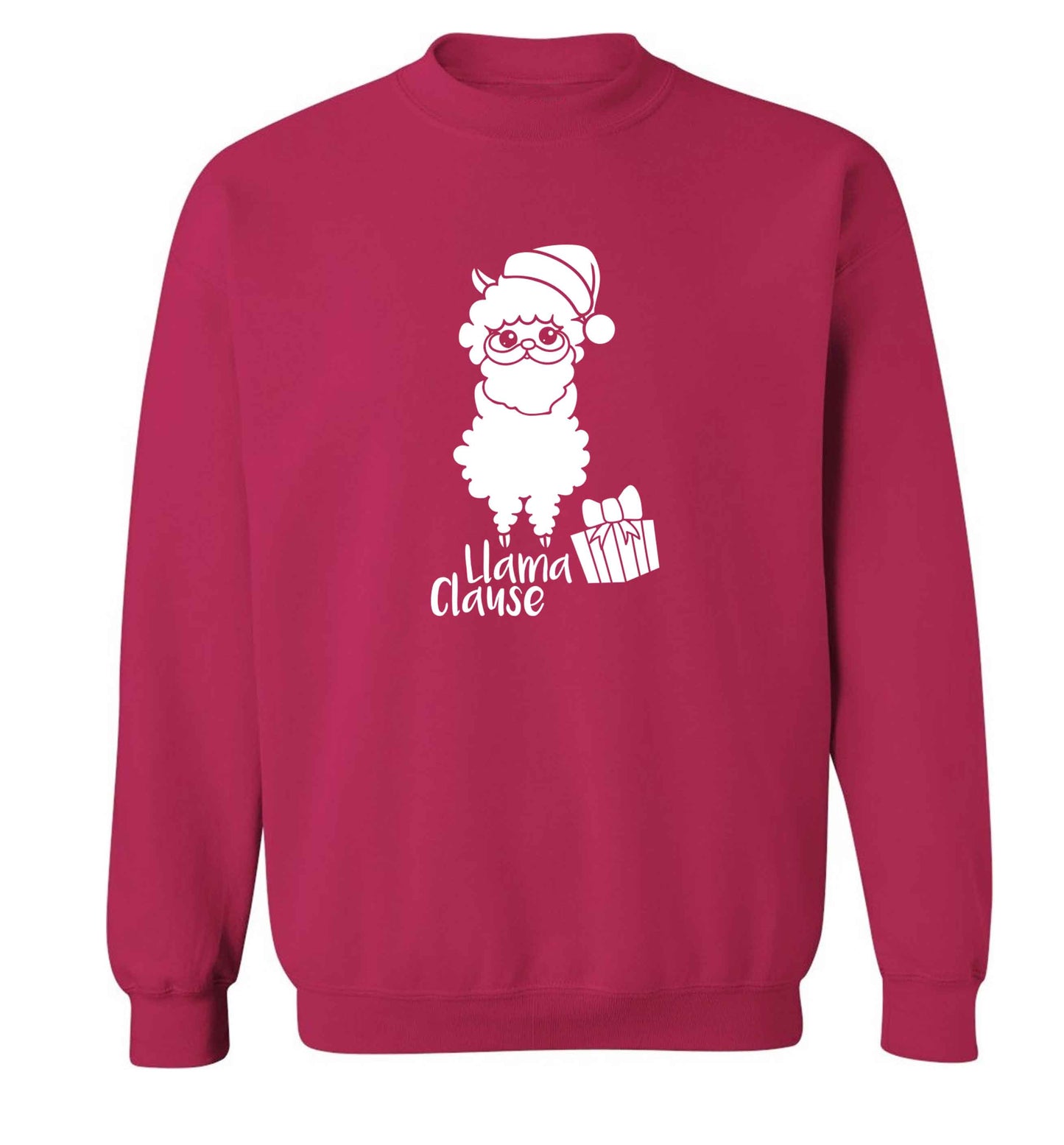 Llama Clause adult's unisex pink sweater 2XL