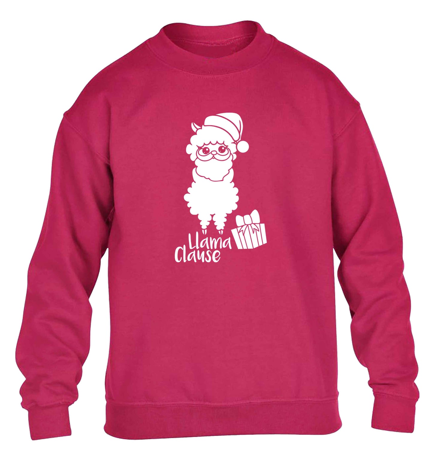 Llama Clause children's pink sweater 12-13 Years
