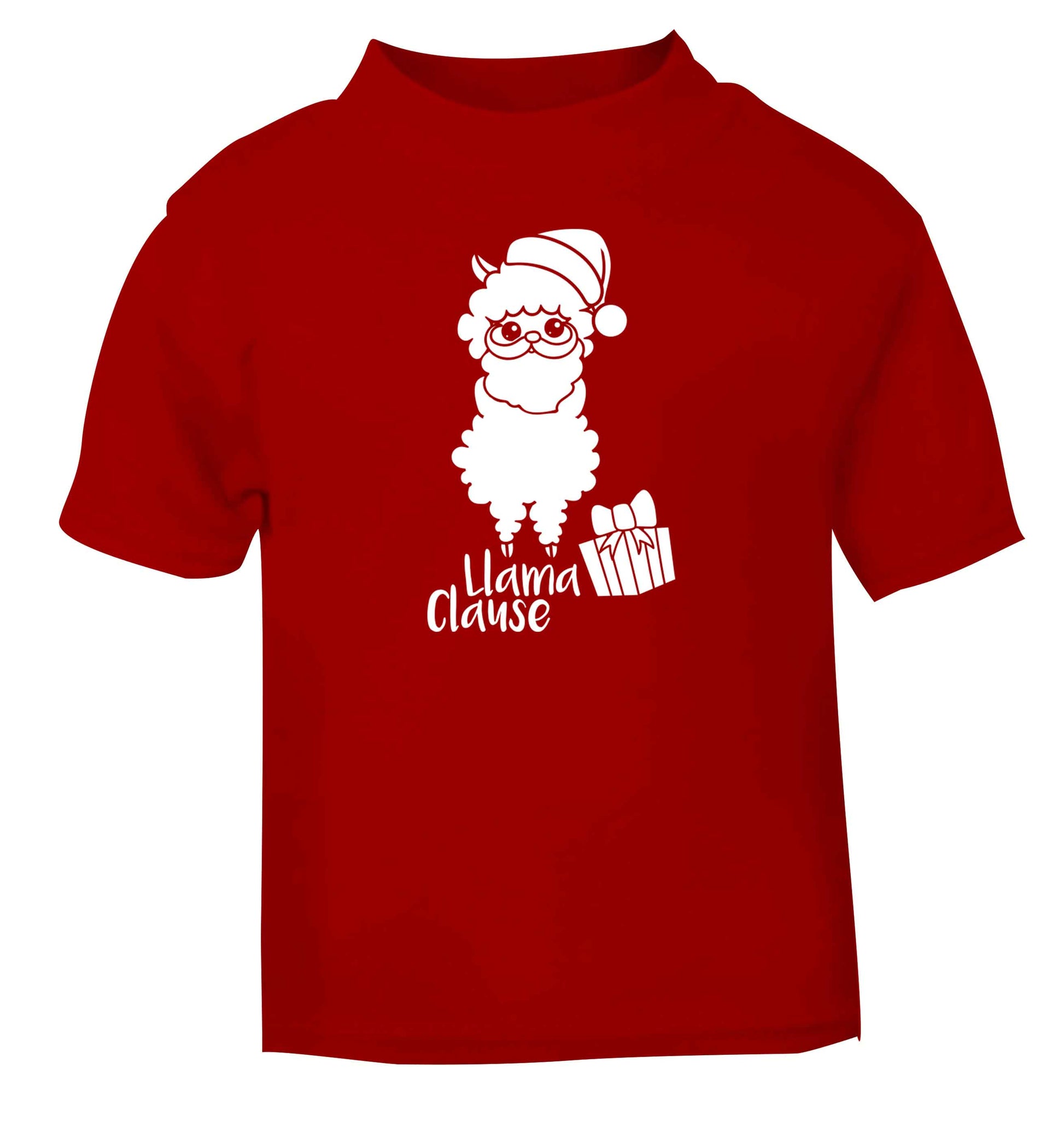 Llama Clause red baby toddler Tshirt 2 Years