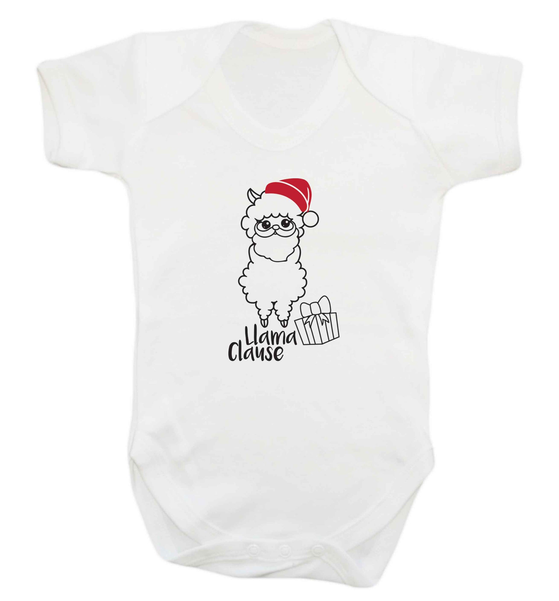 Llama Clause baby vest white 18-24 months