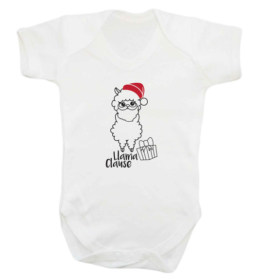 Llama Clause baby vest white 18-24 months