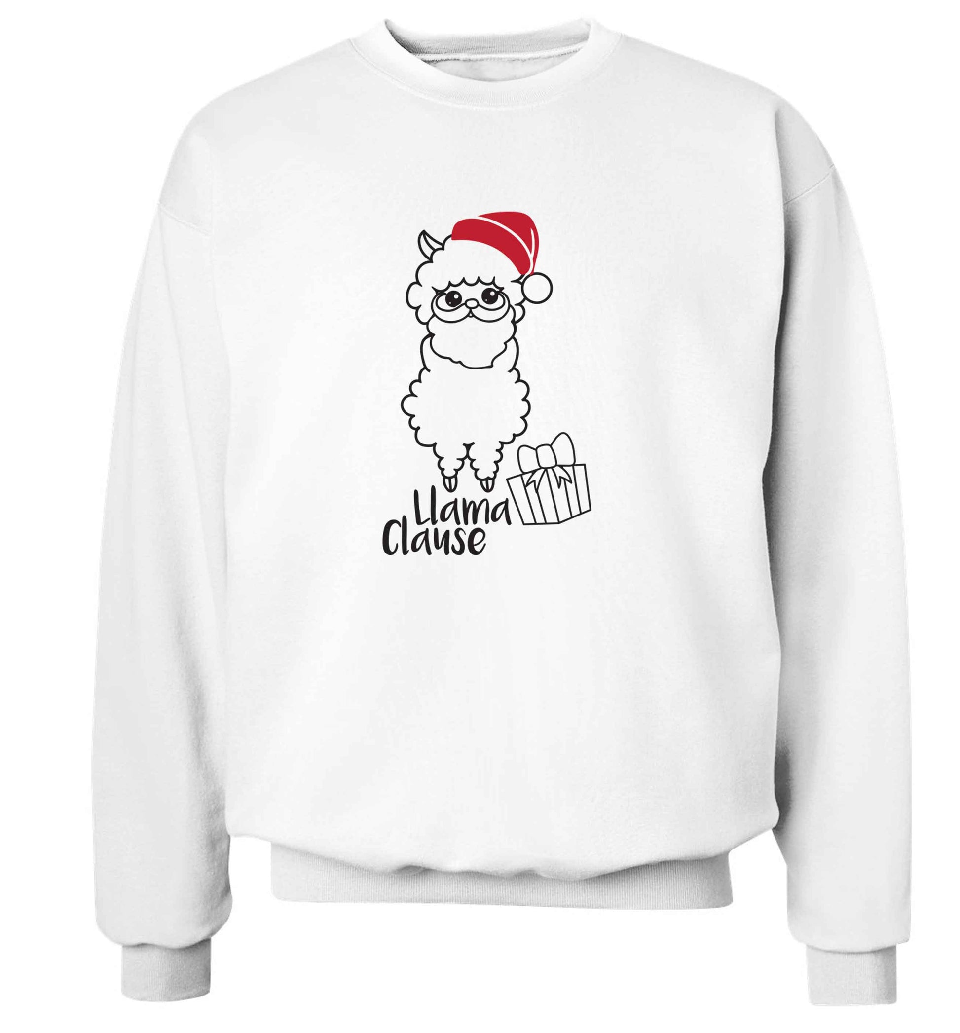 Llama Clause adult's unisex white sweater 2XL