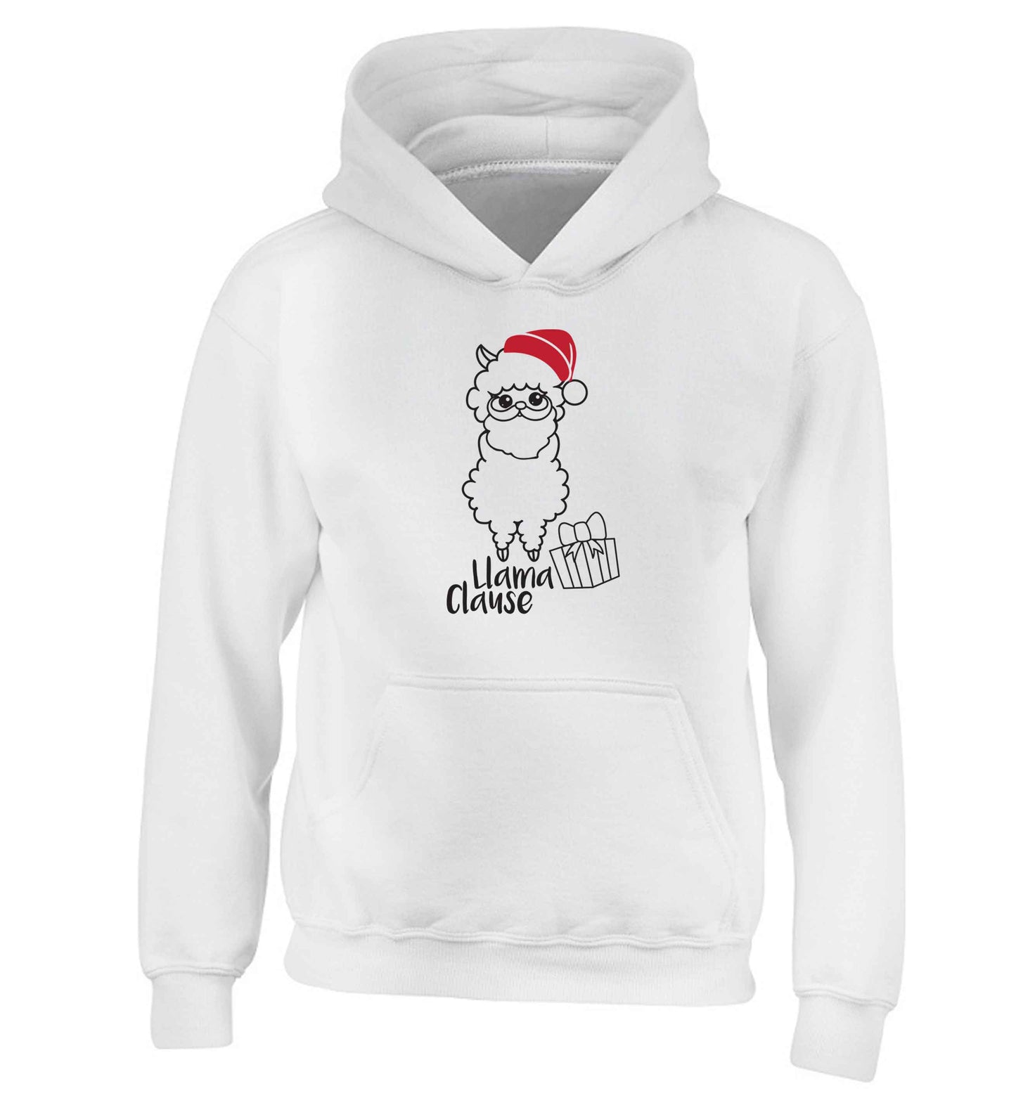 Llama Clause children's white hoodie 12-13 Years