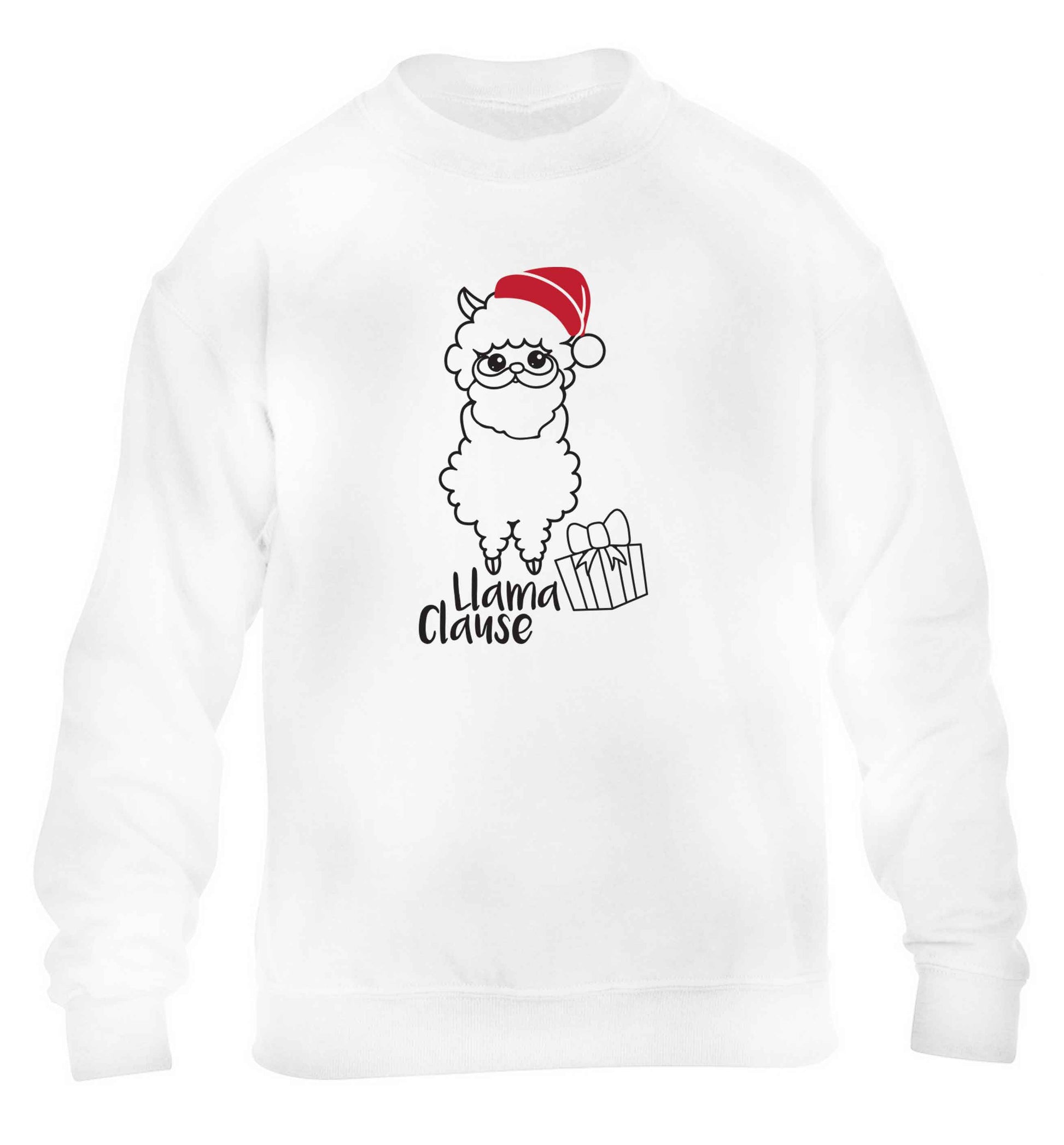 Llama Clause children's white sweater 12-13 Years