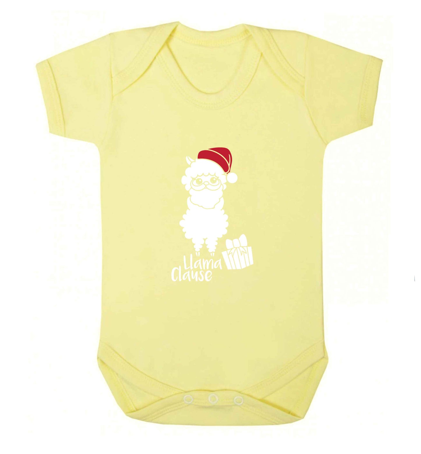 Llama Clause baby vest pale yellow 18-24 months