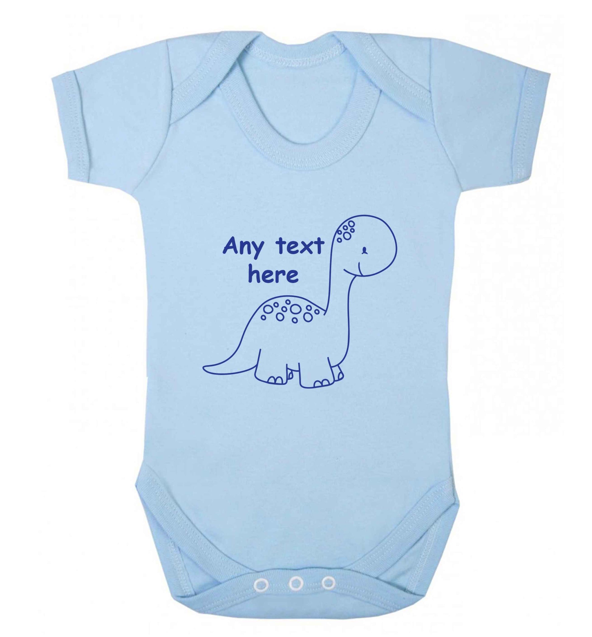 Dinosaur any text baby vest pale blue 18-24 months