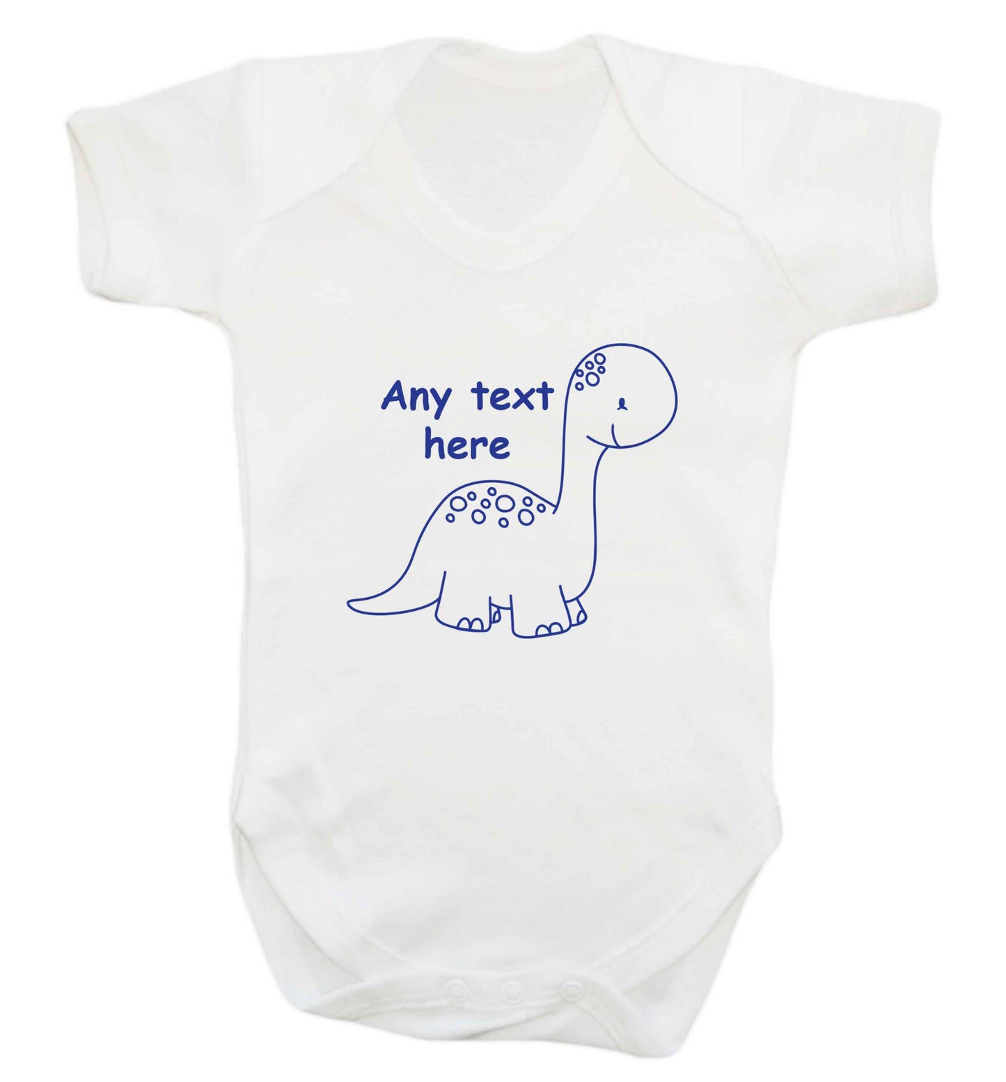 Dinosaur any text baby vest white 18-24 months