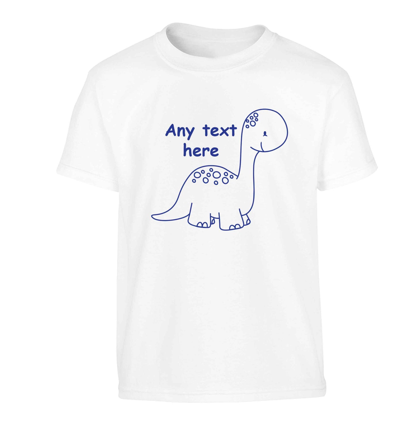 Dinosaur any text Children's white Tshirt 12-13 Years