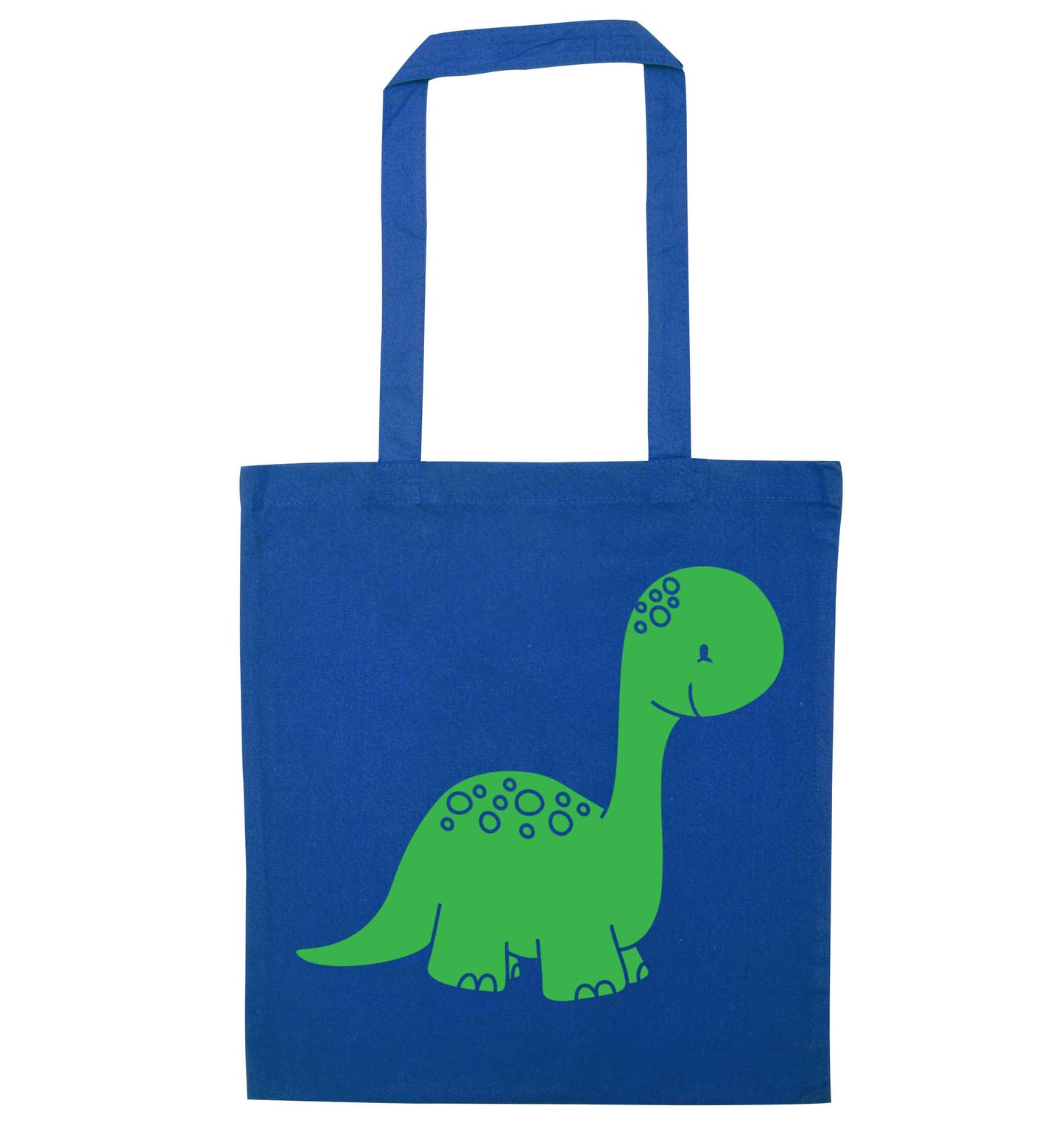 Dinosaur illustration blue tote bag
