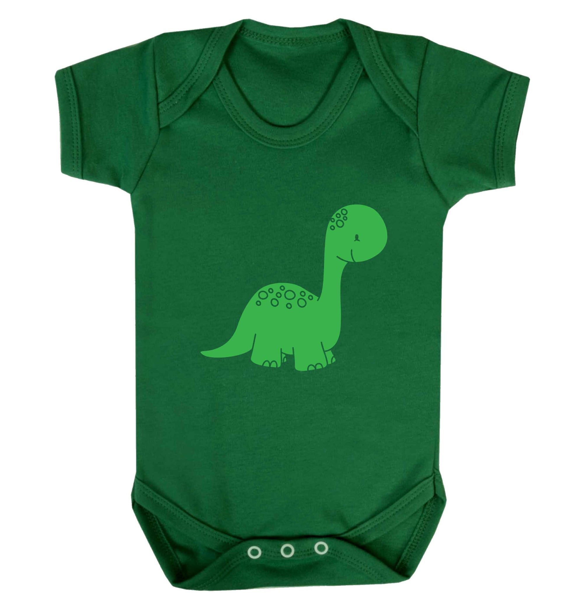 Dinosaur illustration baby vest green 18-24 months