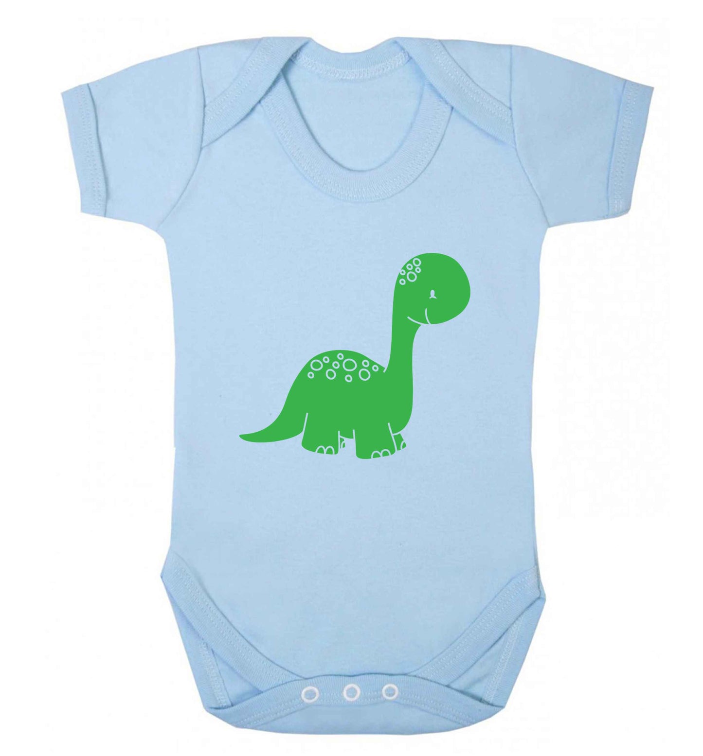 Dinosaur illustration baby vest pale blue 18-24 months