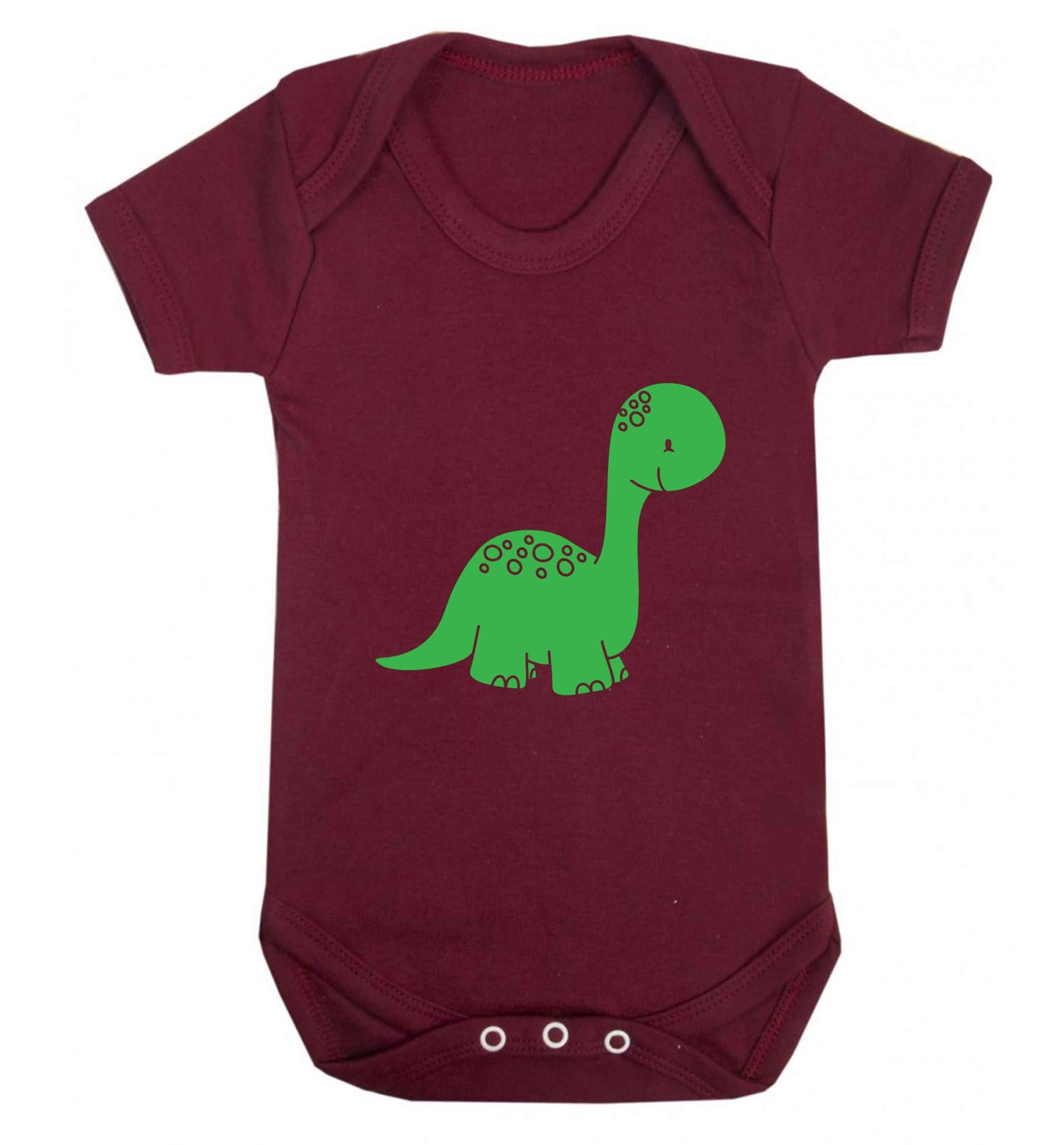 Dinosaur illustration baby vest maroon 18-24 months