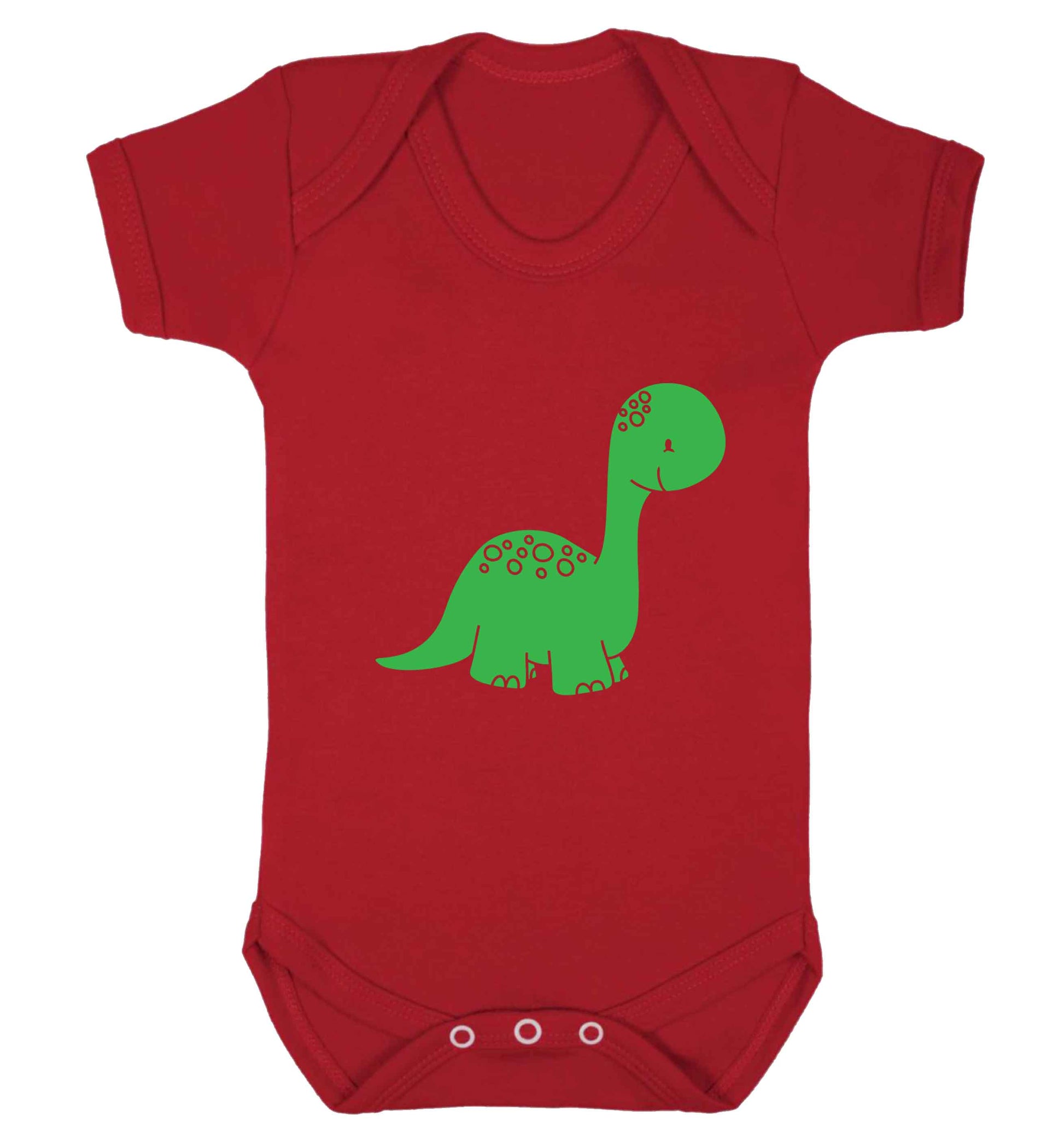 Dinosaur illustration baby vest red 18-24 months