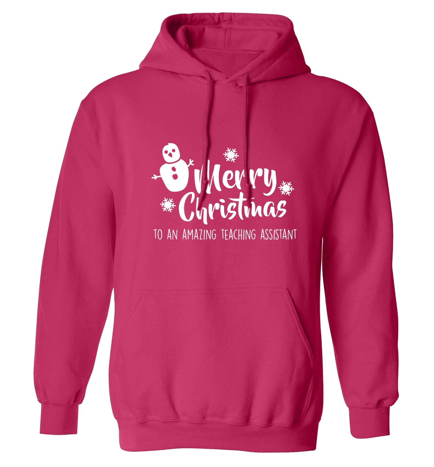 Merry christmas to my teacher adults unisex pink hoodie 2XL