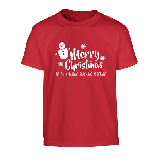 Merry christmas to my teacher Children's red Tshirt 12-13 Years