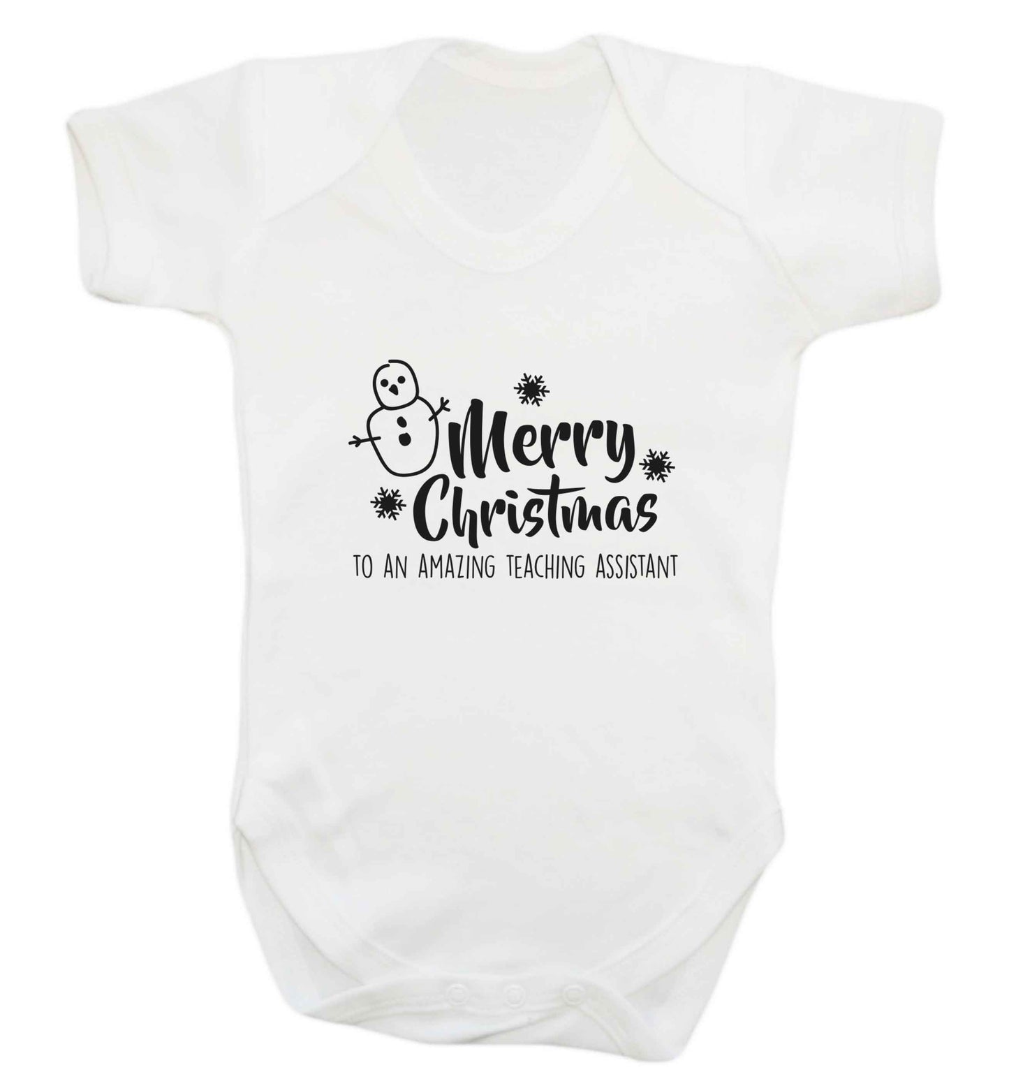 Merry christmas to my teacher baby vest white 18-24 months