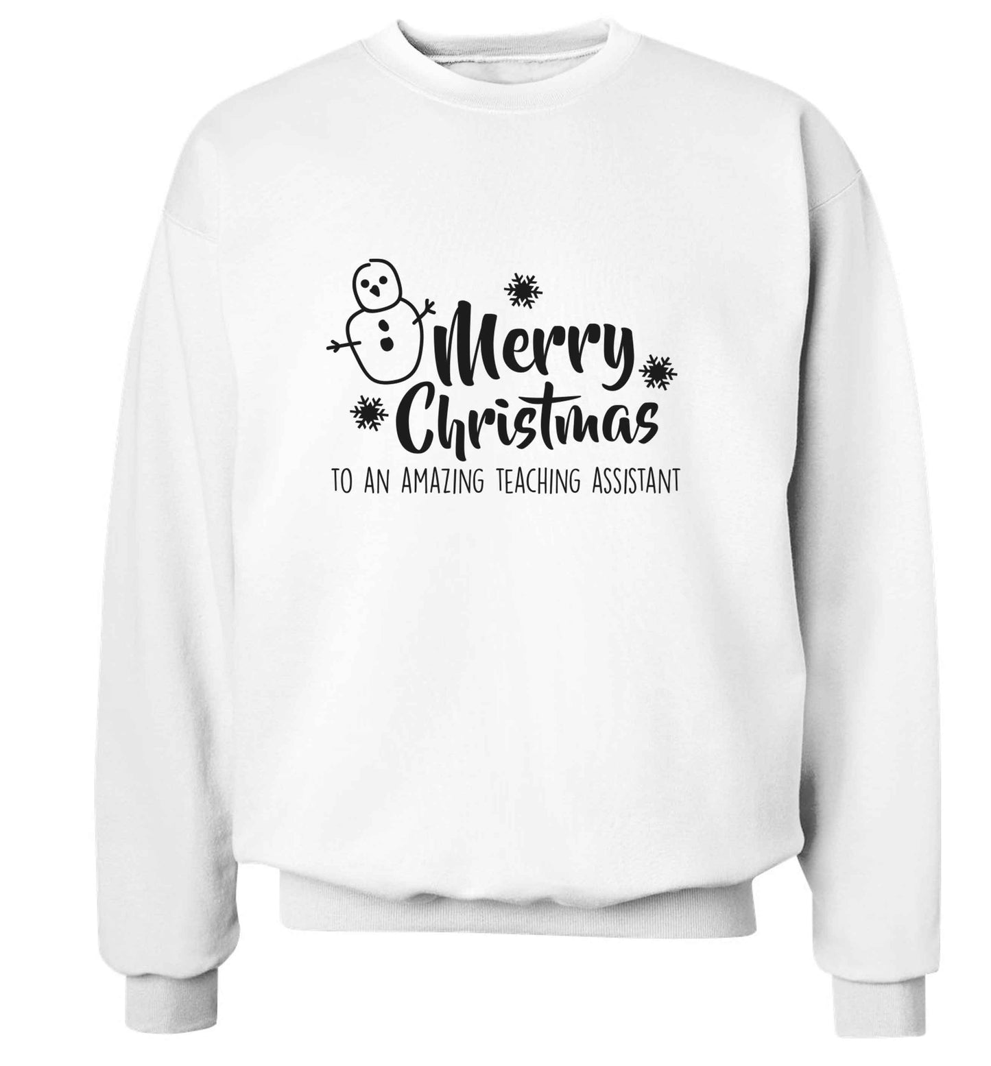 Merry christmas to my teacher adult's unisex white sweater 2XL