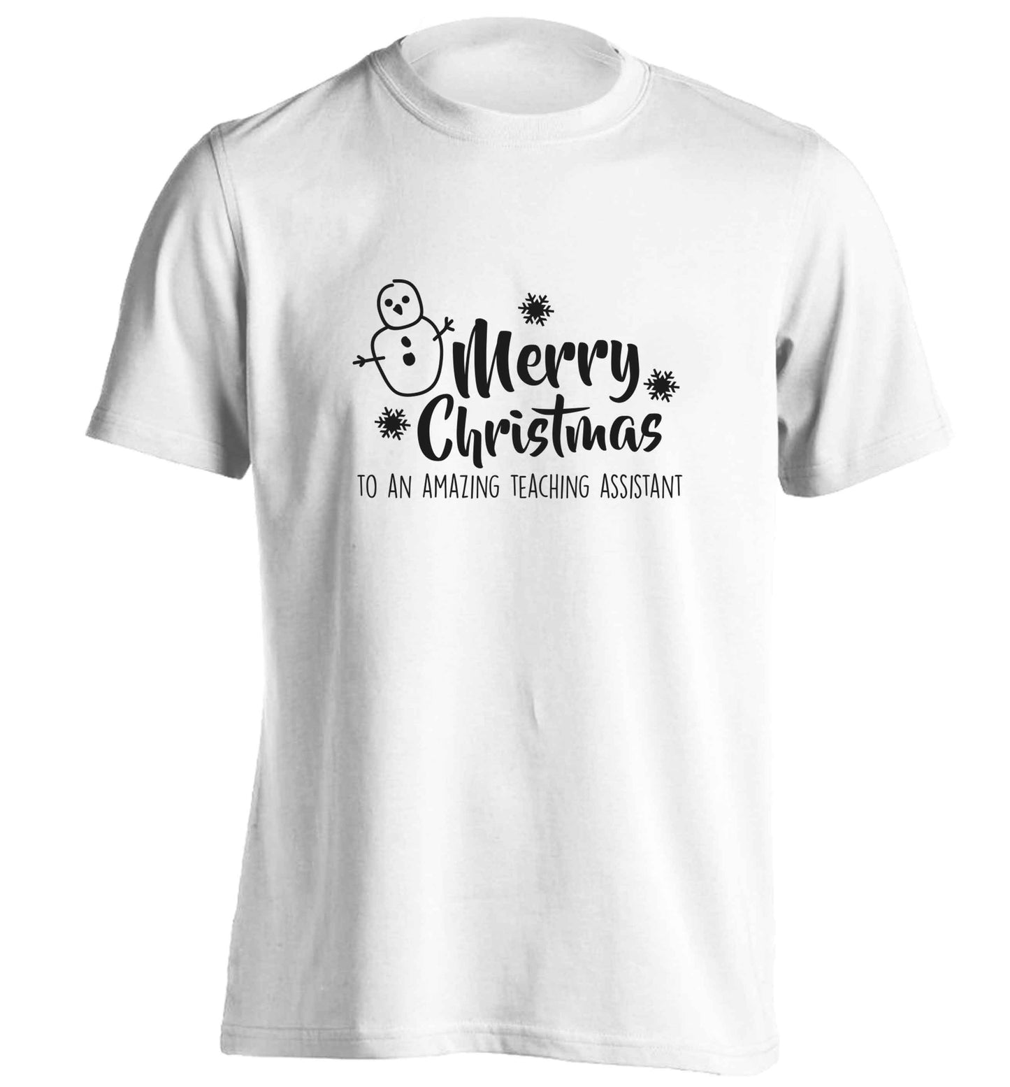 Merry christmas to my teacher adults unisex white Tshirt 2XL