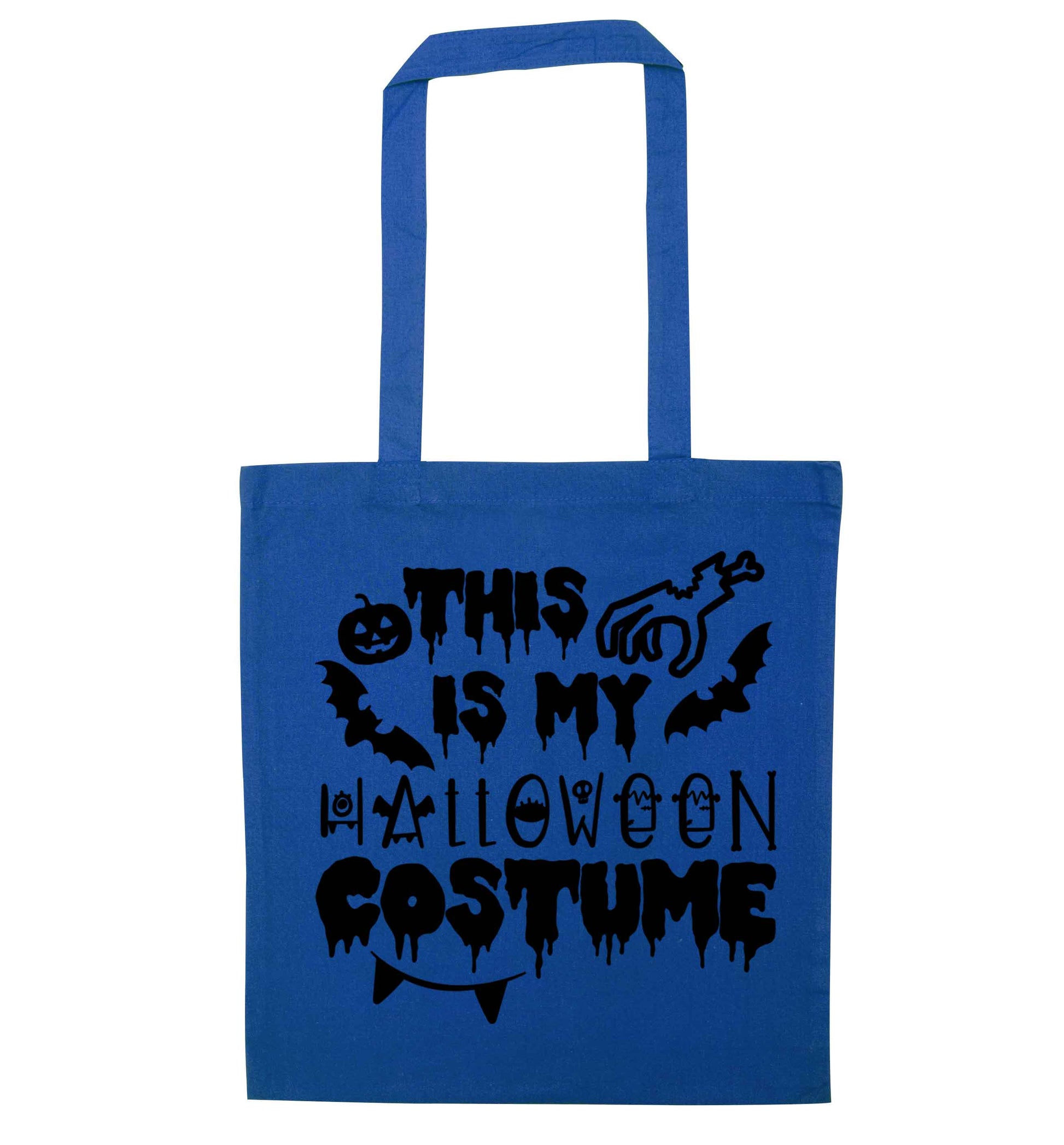 This is my halloween costume blue tote bag