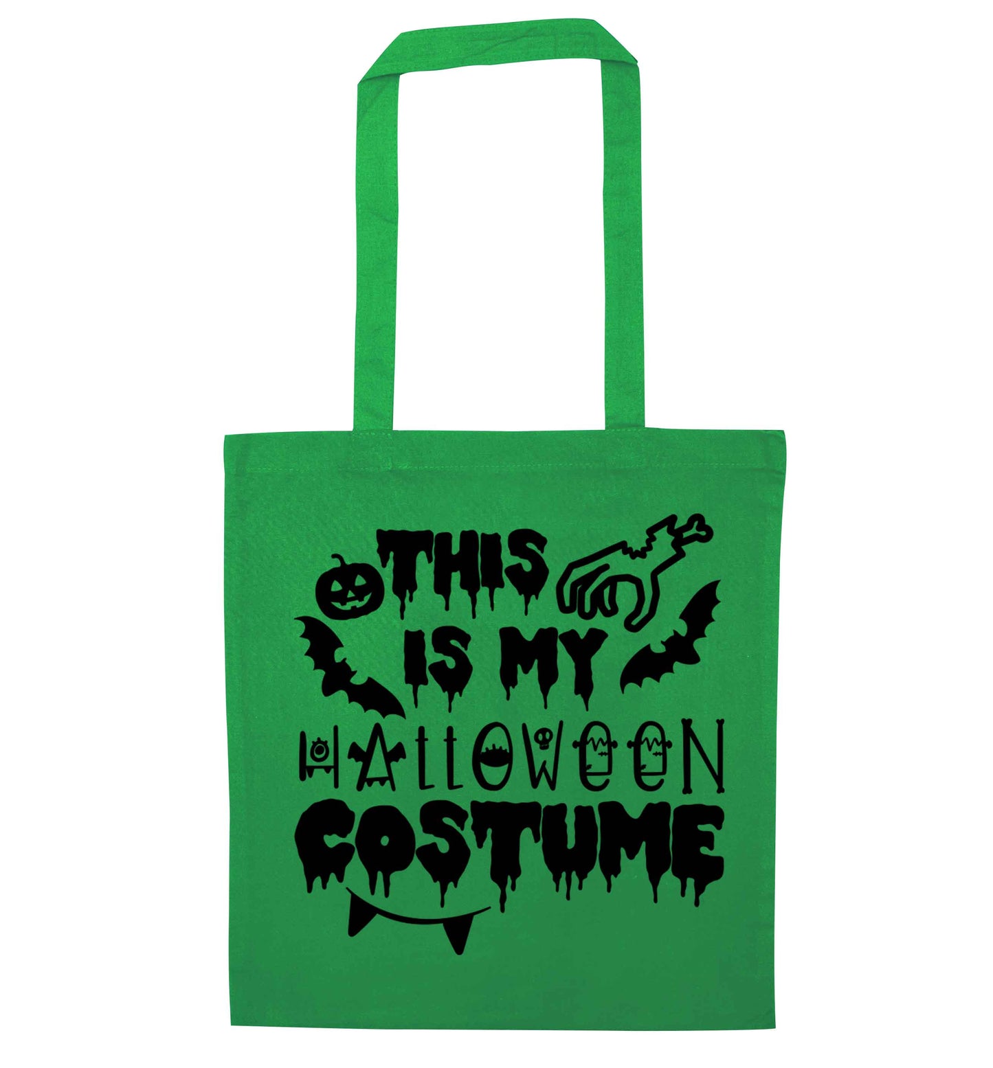This is my halloween costume green tote bag