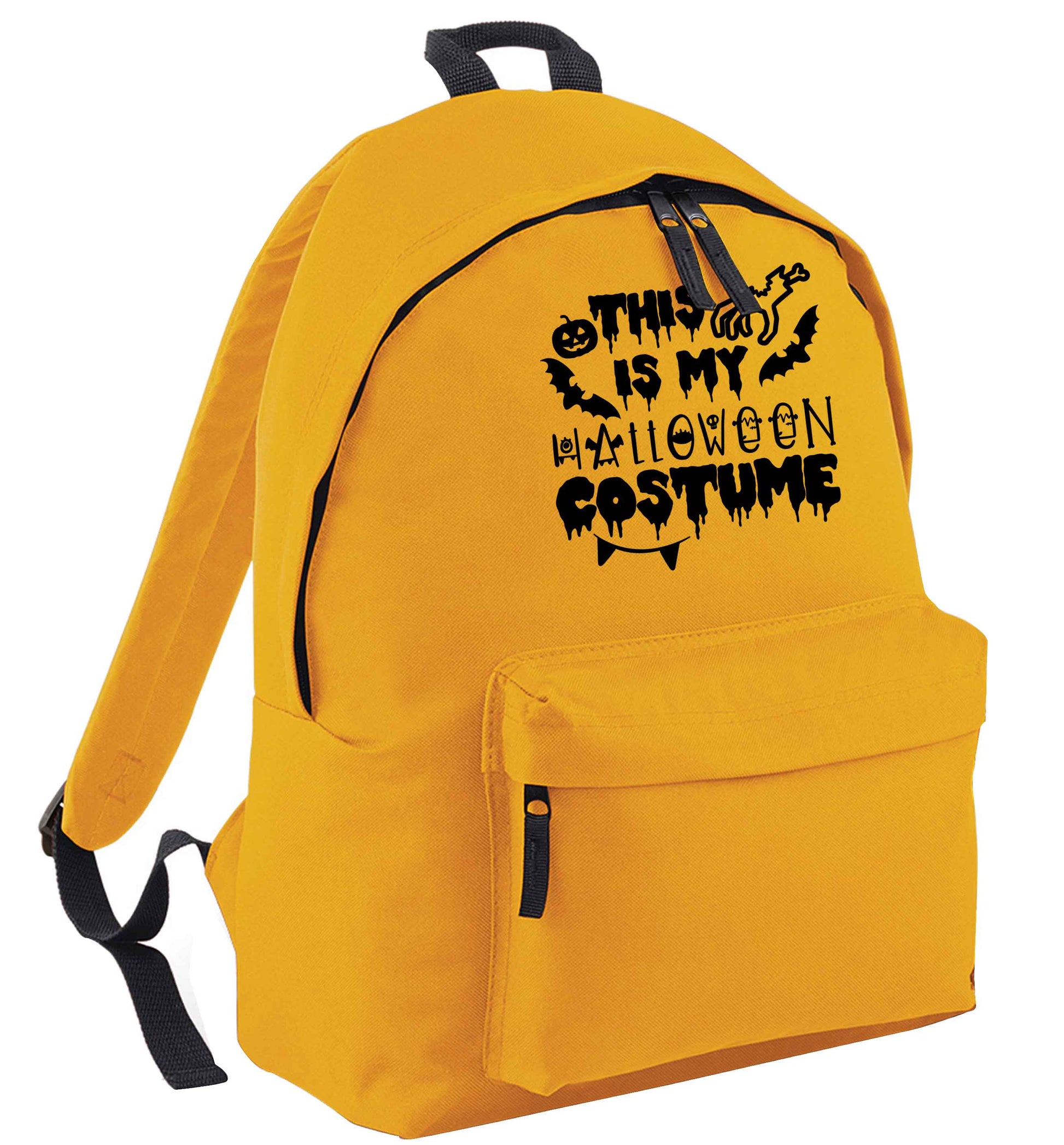 This is my halloween costume mustard adults backpack