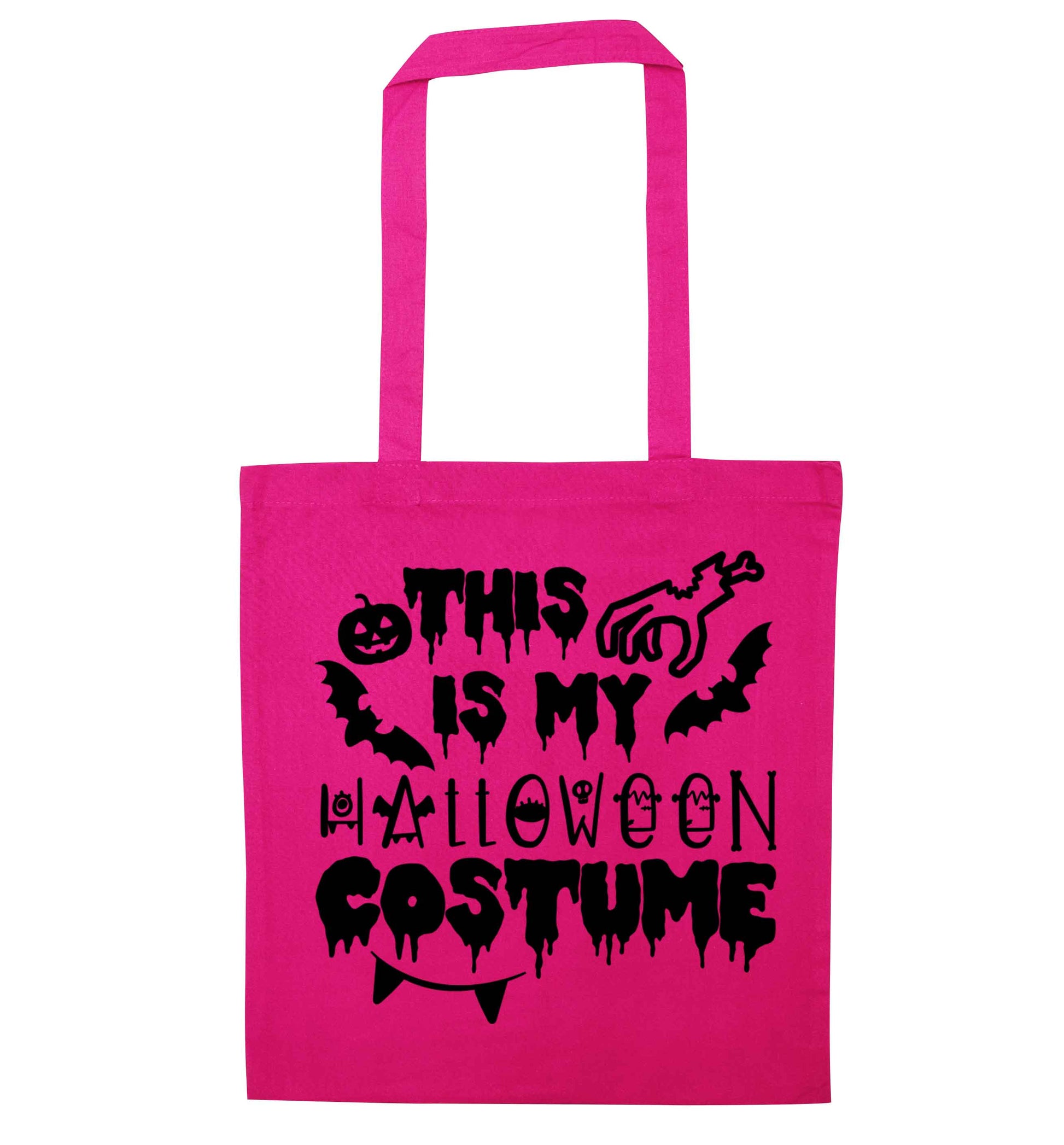 This is my halloween costume pink tote bag