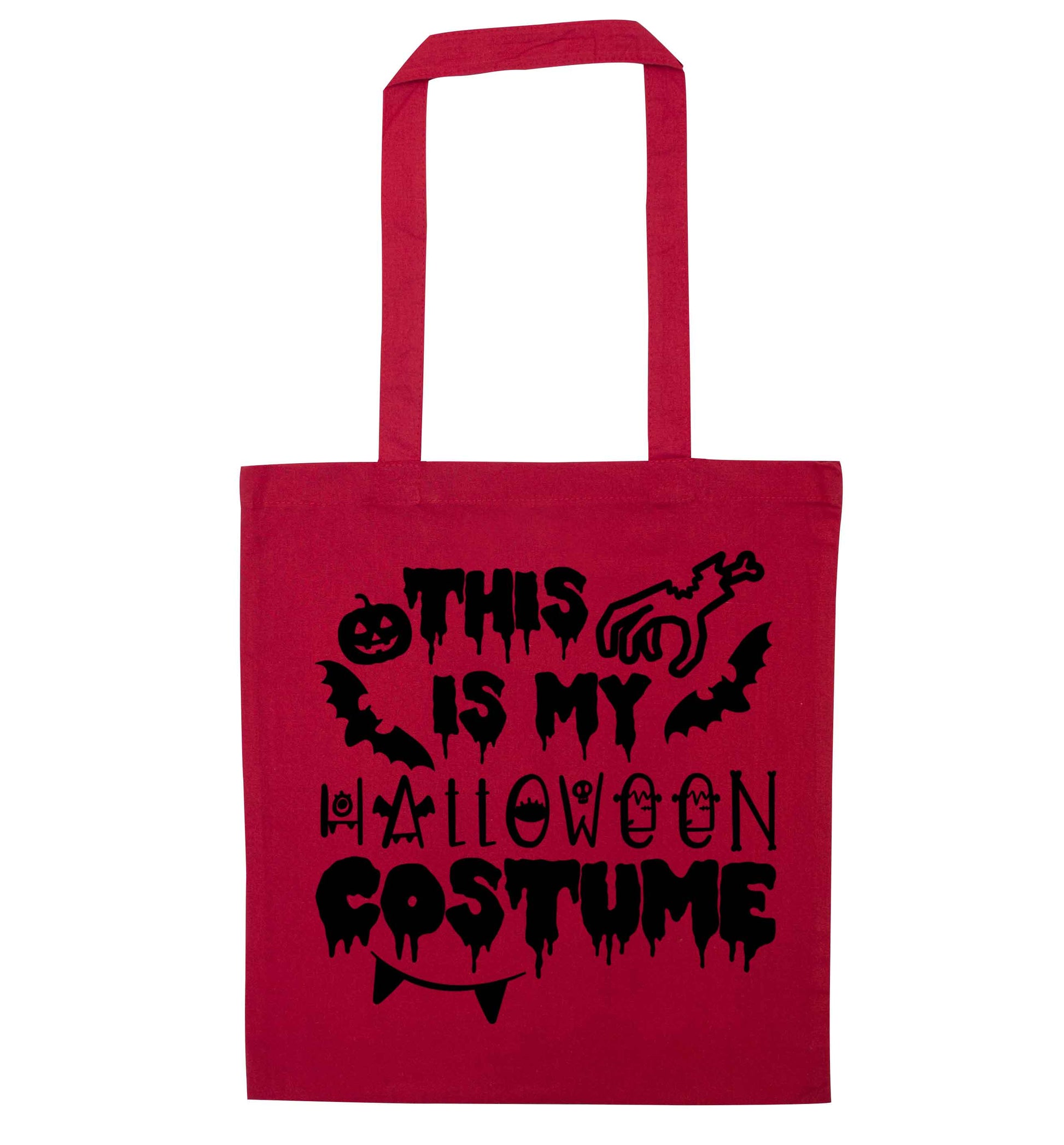 This is my halloween costume red tote bag