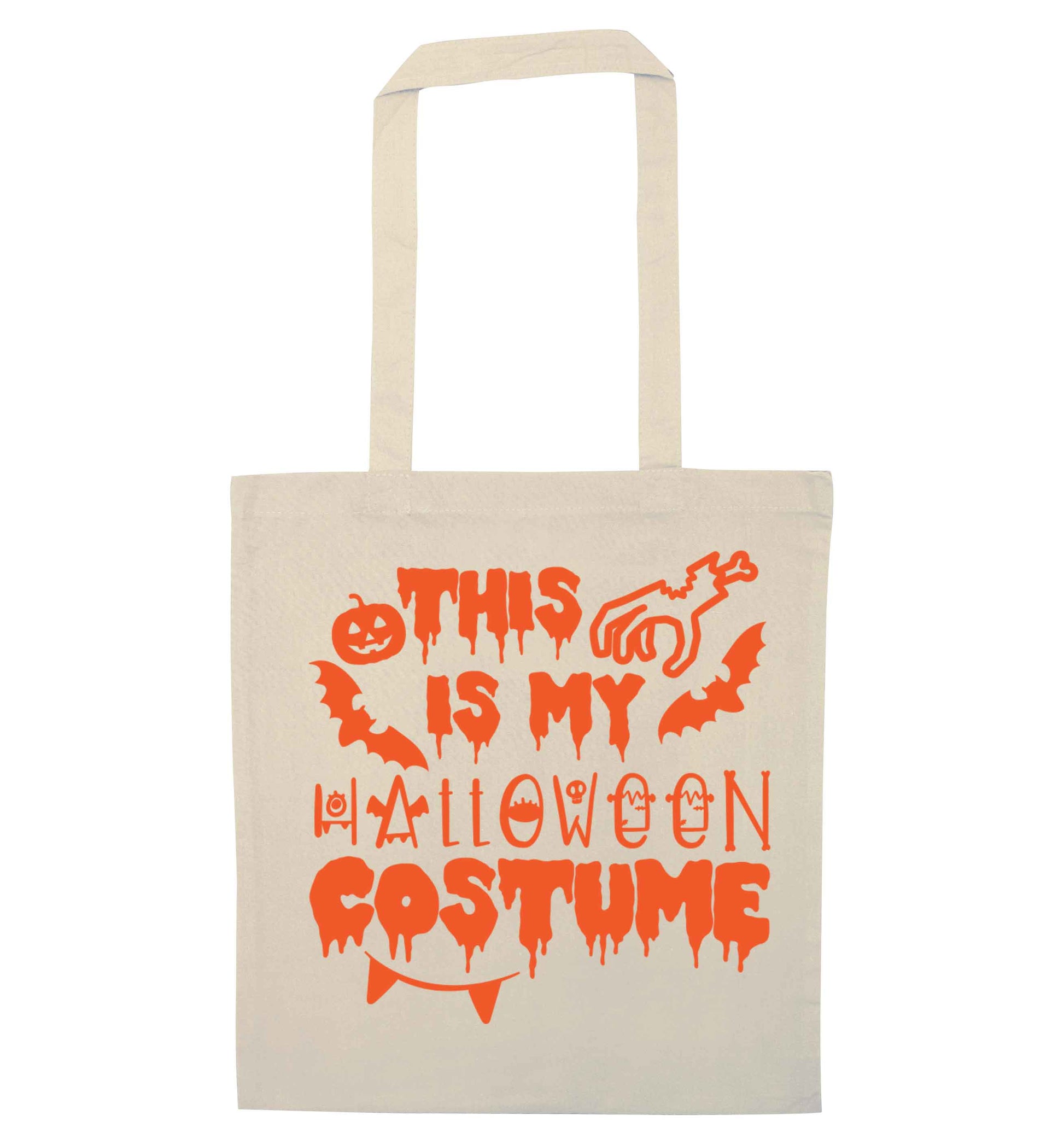 This is my halloween costume natural tote bag