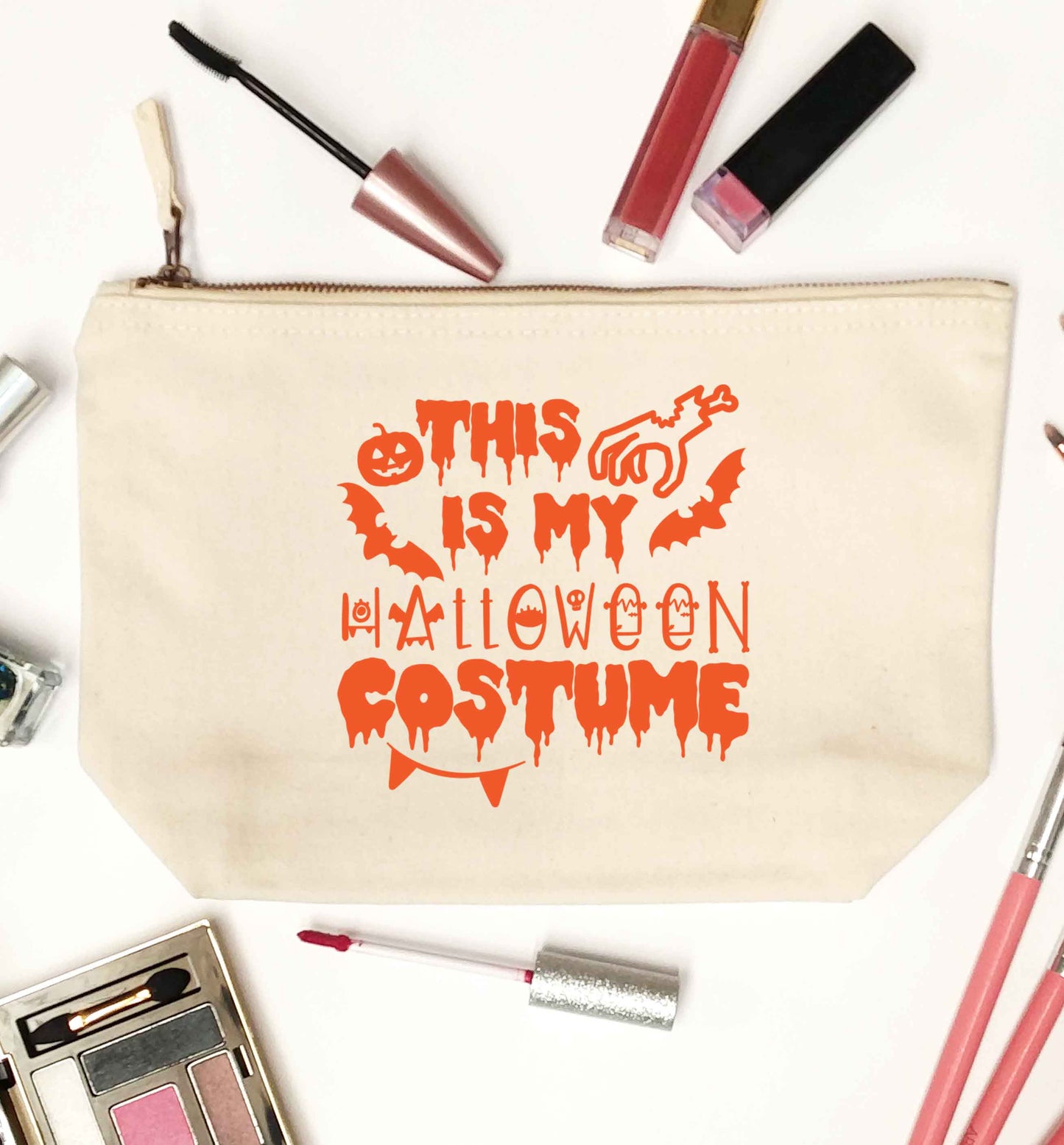 This is my halloween costume natural makeup bag