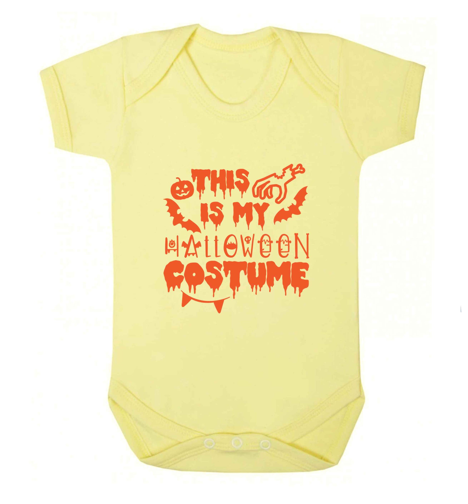 This is my halloween costume baby vest pale yellow 18-24 months