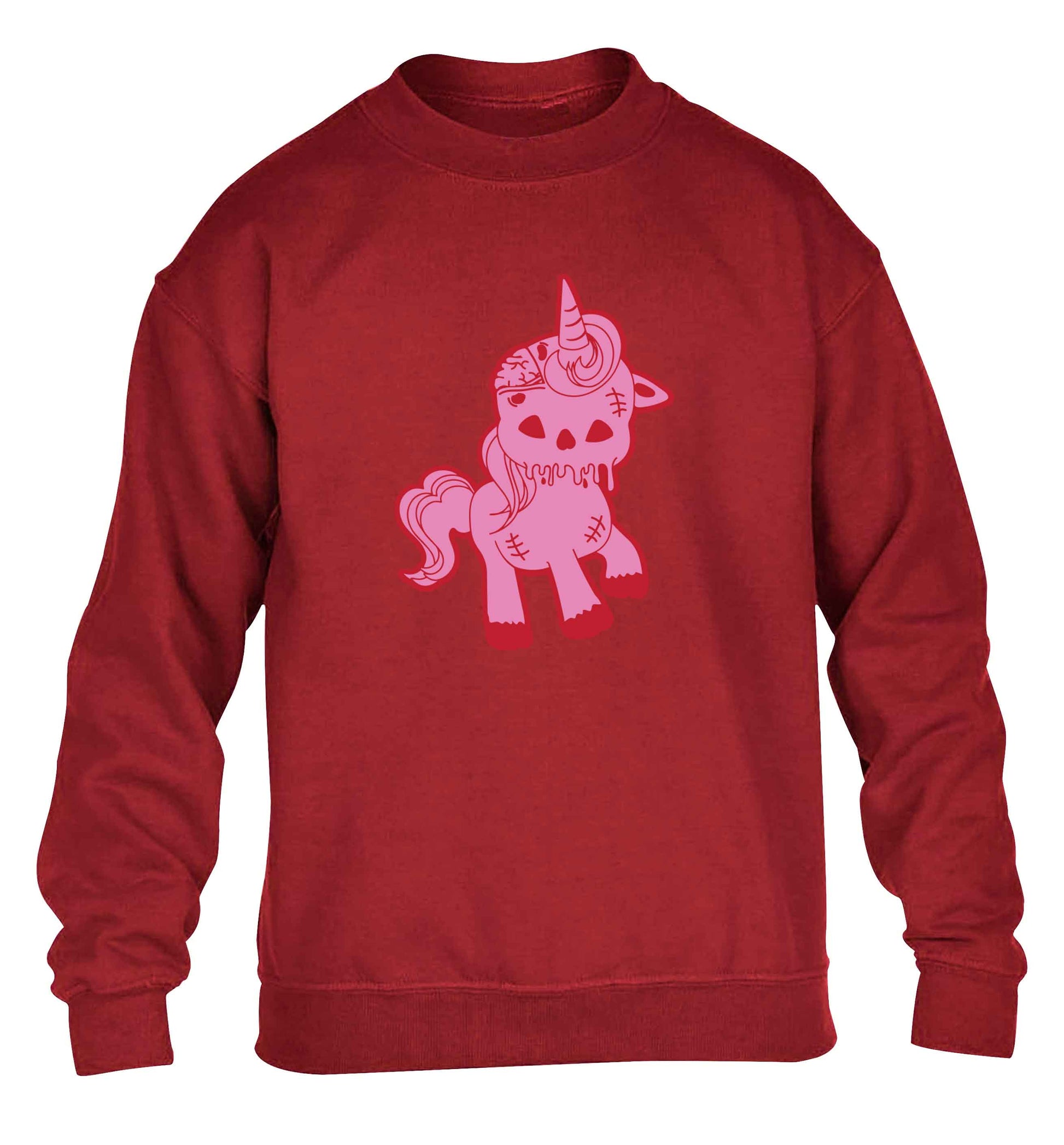 Zombie unicorn zombiecorn children's grey sweater 12-13 Years