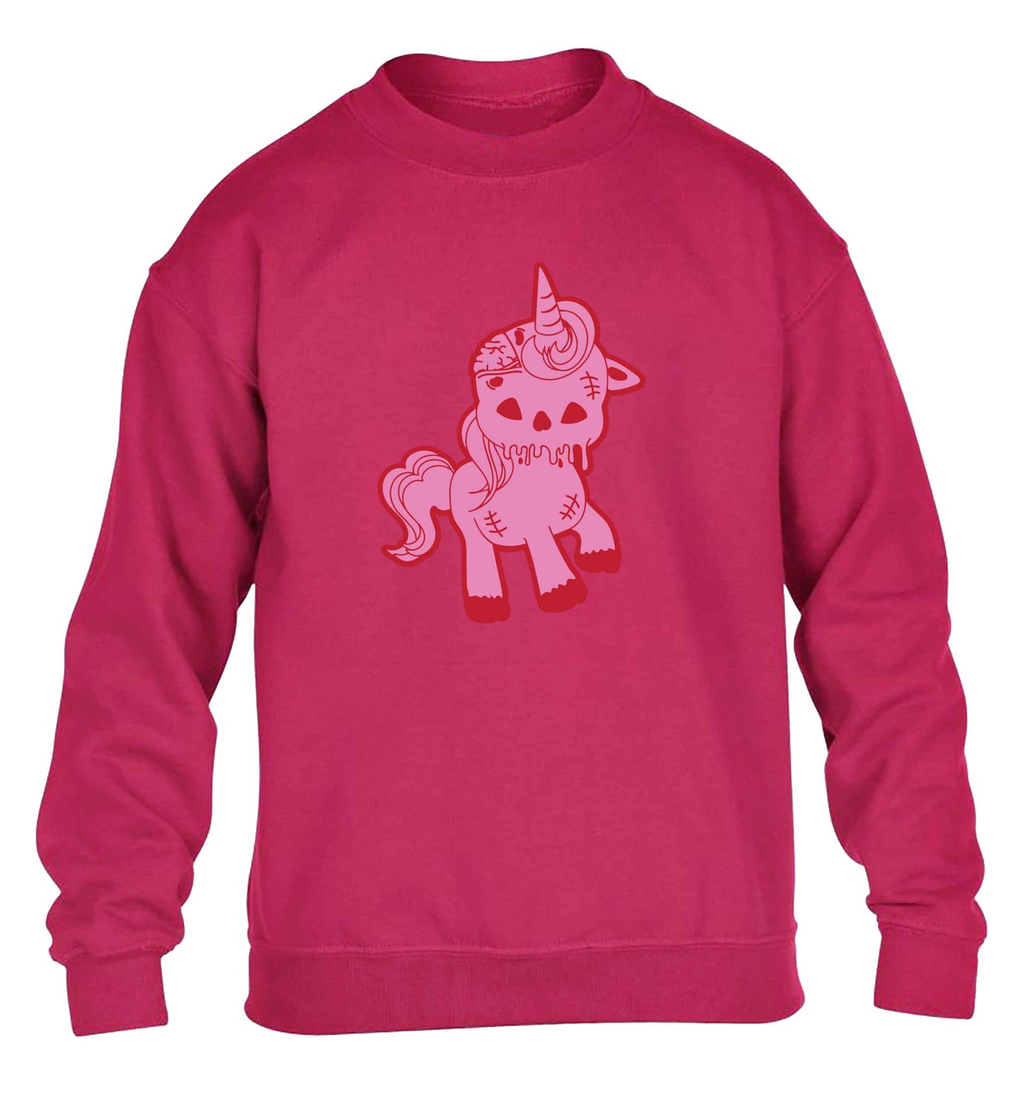 Zombie unicorn zombiecorn children's pink sweater 12-13 Years