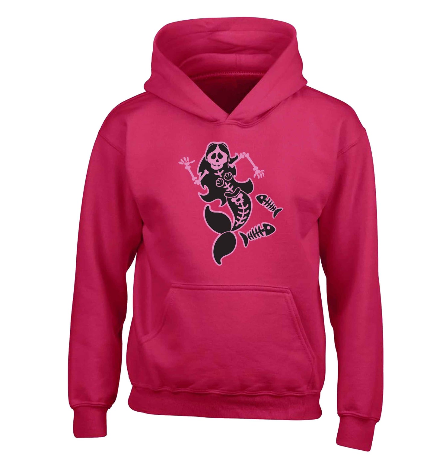 Skeleton mermaid children's pink hoodie 12-13 Years