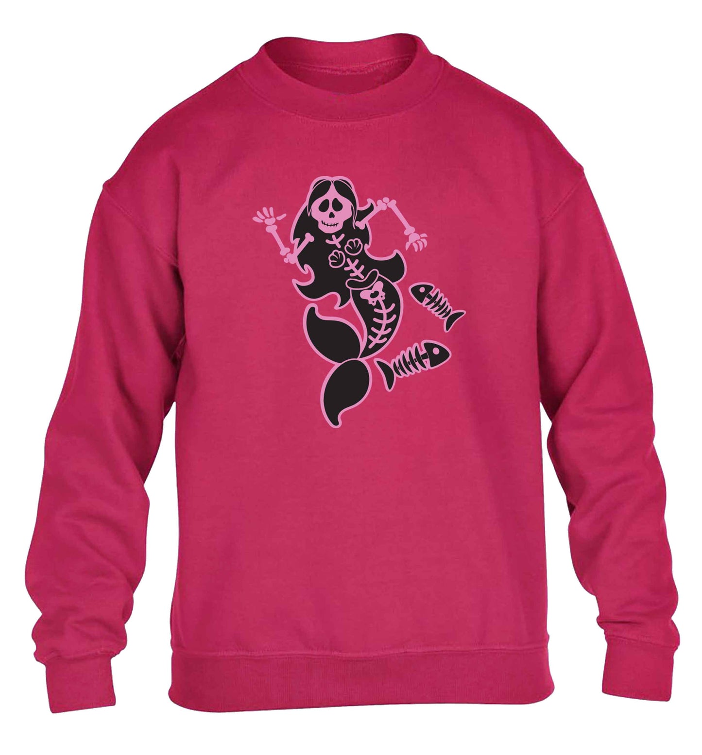 Skeleton mermaid children's pink sweater 12-13 Years