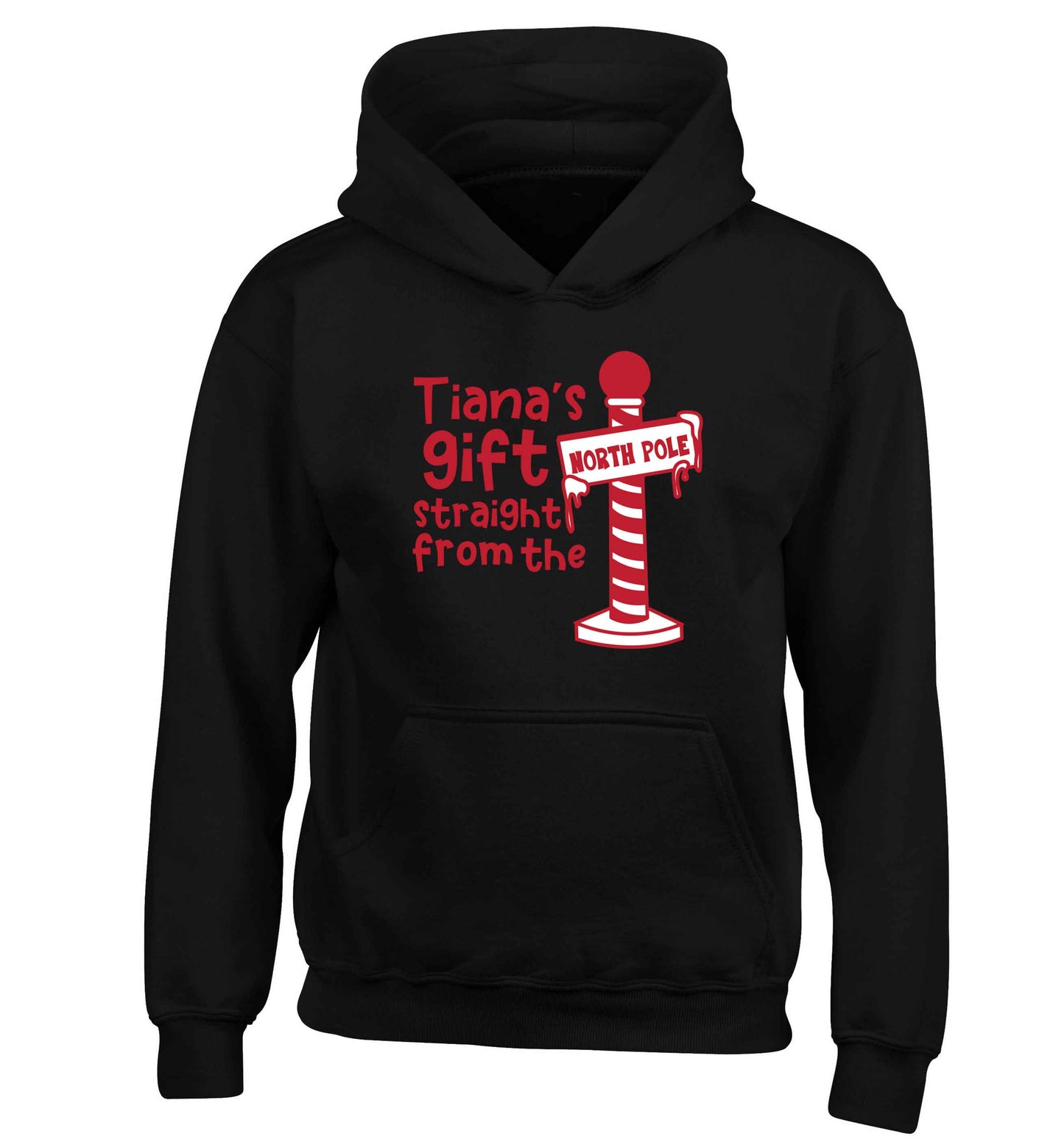 Merry Christmas children's black hoodie 12-13 Years