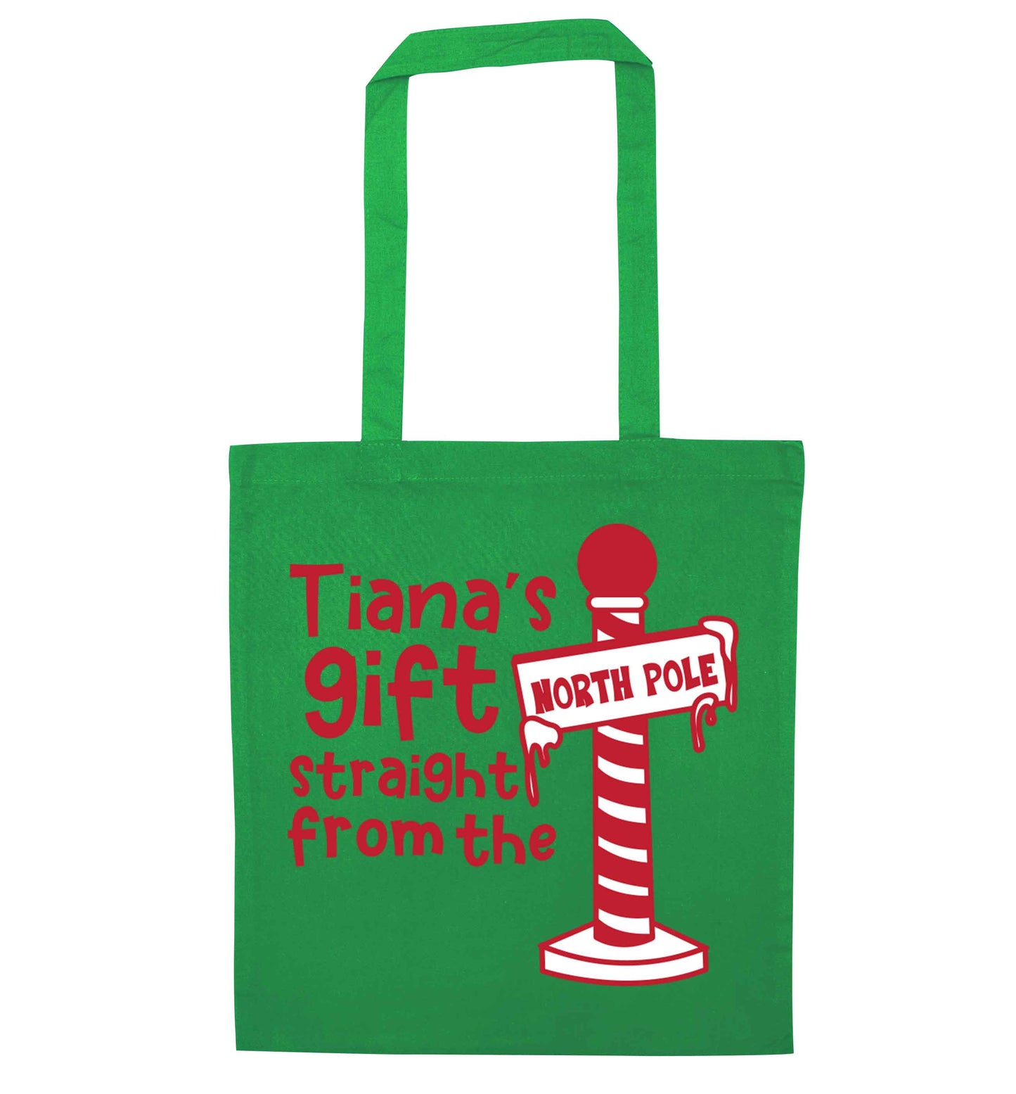 Merry Christmas green tote bag