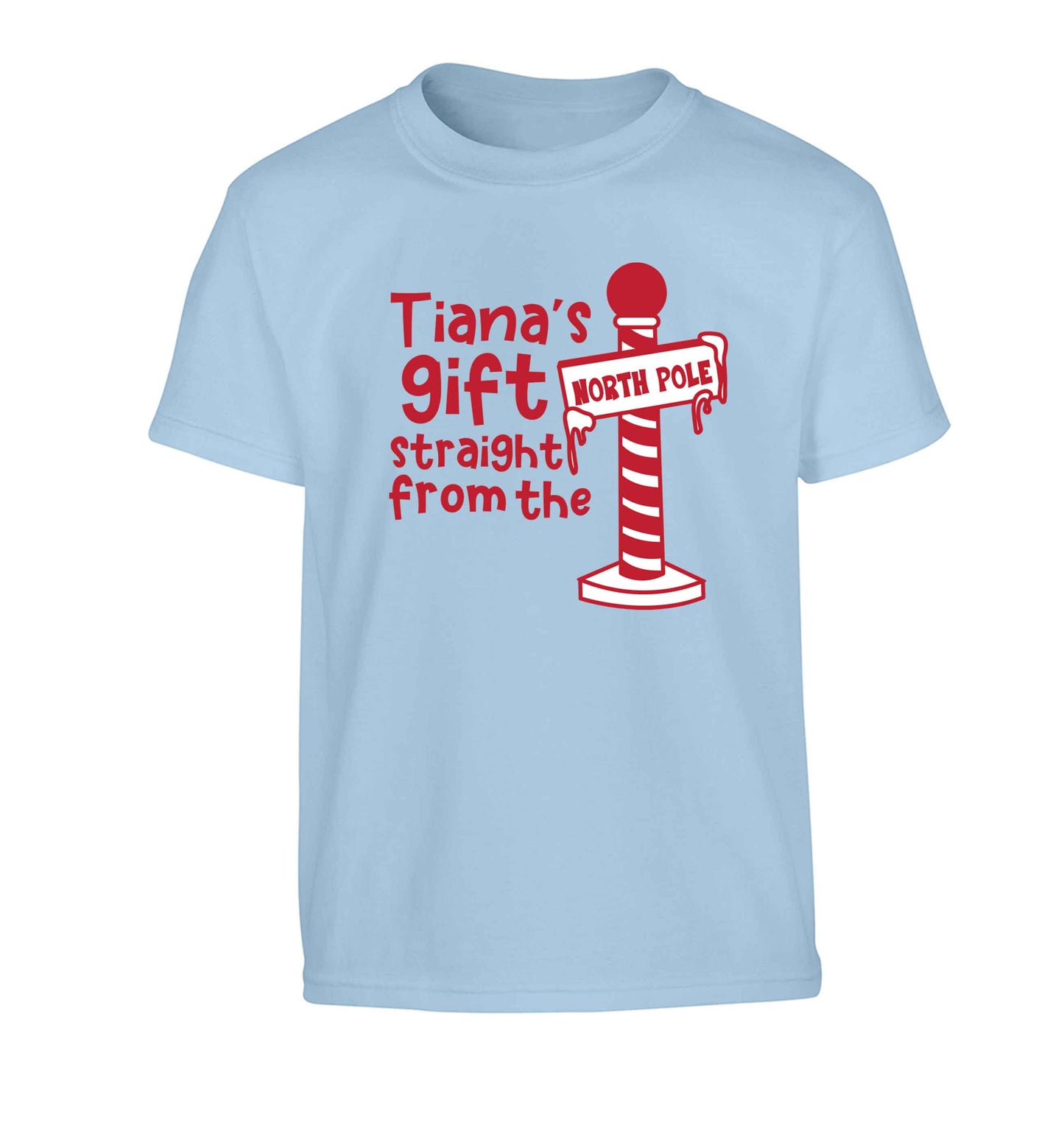 Merry Christmas Children's light blue Tshirt 12-13 Years